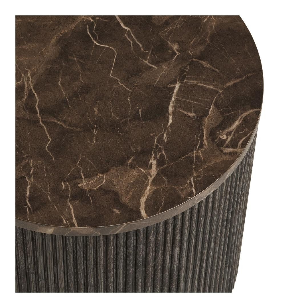 House Nordic Couchtisch Ida Couchtisch Eckentisch Ø45cm Marmor Dekor braun