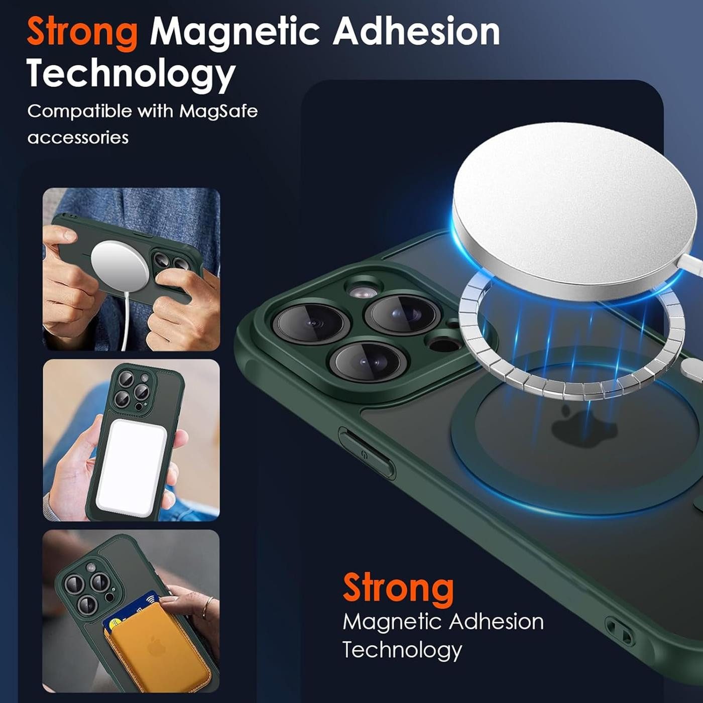 CoolGadget Handyhülle für Apple iPhone 15 Pro Max 6,7 Zoll, Kamera Schutz Hülle Silikon Hard Case Schutzhülle für Magsafe Zubehör – Bild 4 von 5