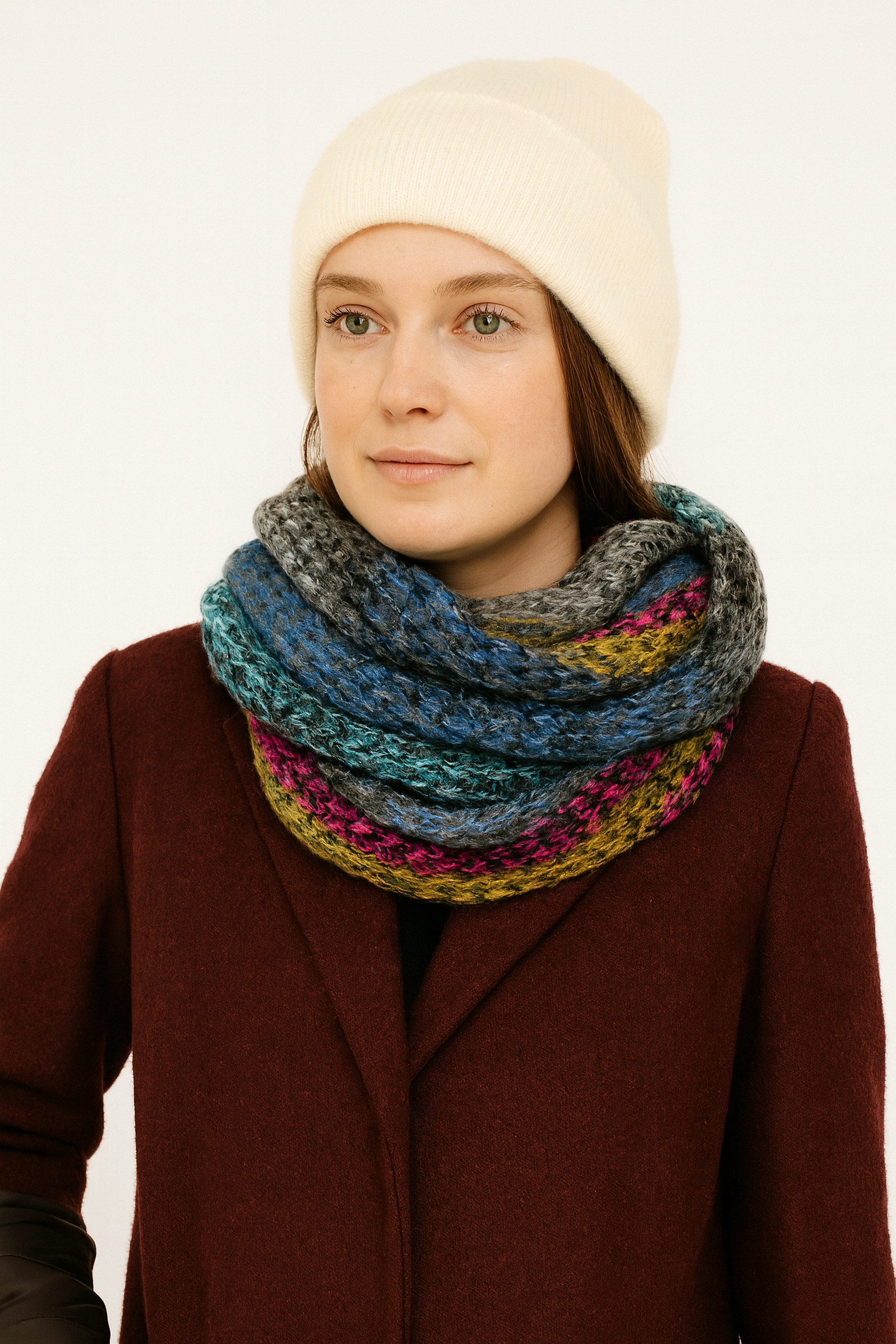 COLLEZIONE ALESSANDRO Strickschal Strickloop, (1-St), Made in Italy, in tollen Farben