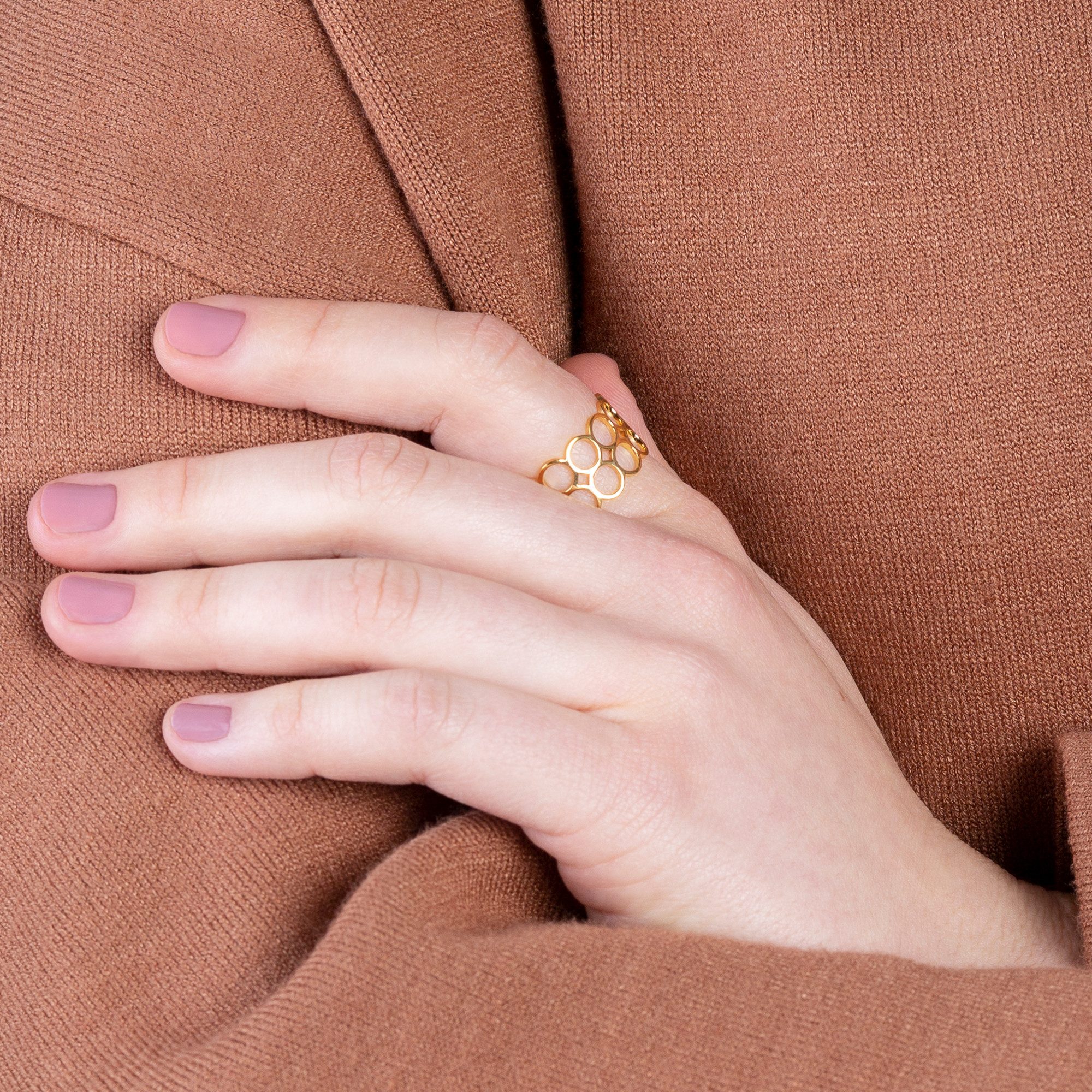 ALEXASCHA Fingerring Geometrischer Edelstahlring • verstellbare günstig online kaufen