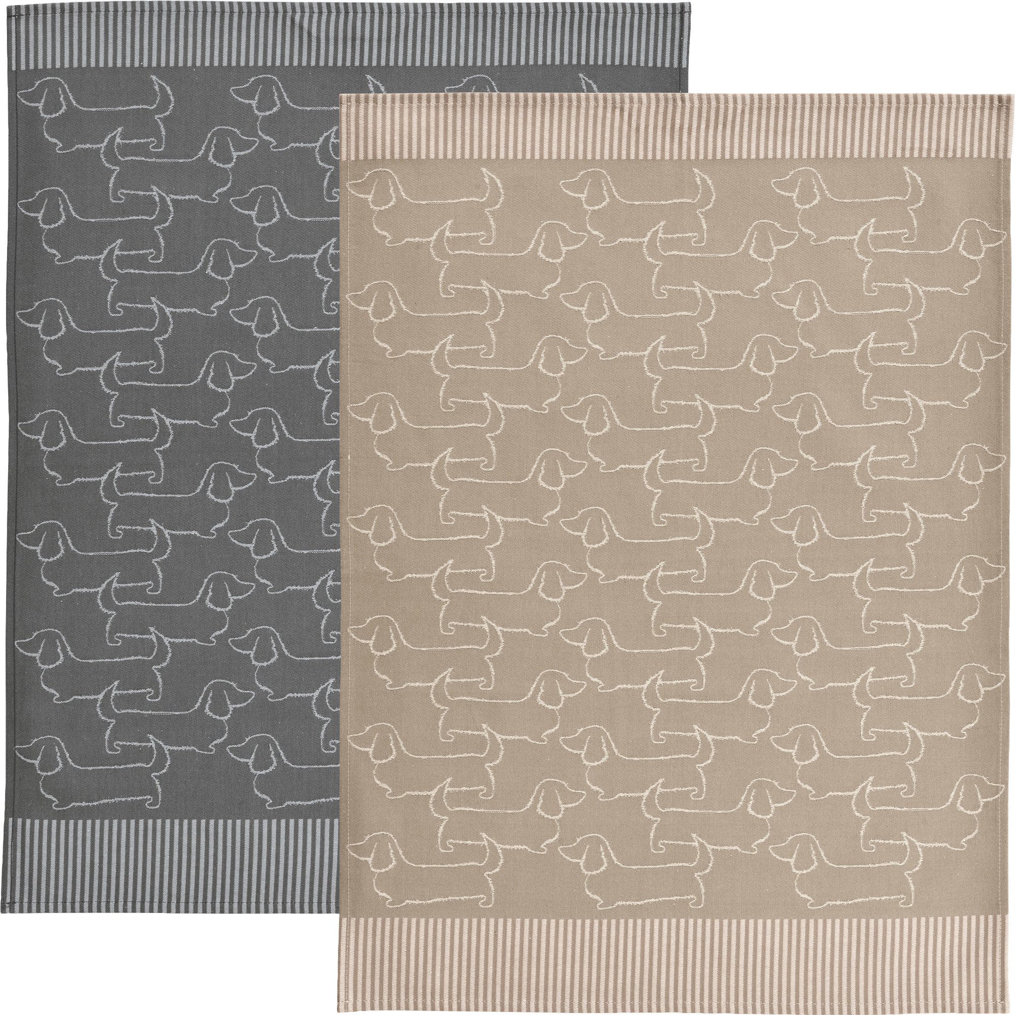 sander table + home Geschirrtuch Geschirrtuch "Schröder" 2er-Pack, Baumwolle Motiv: Hunde