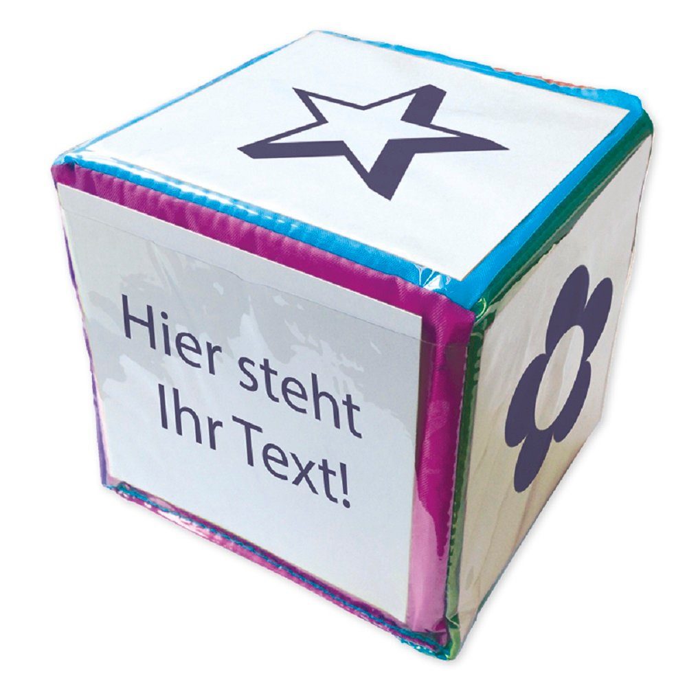 TimeTEX Spielesammlung Blanko-Würfel mit Einstecktaschen 10 cm