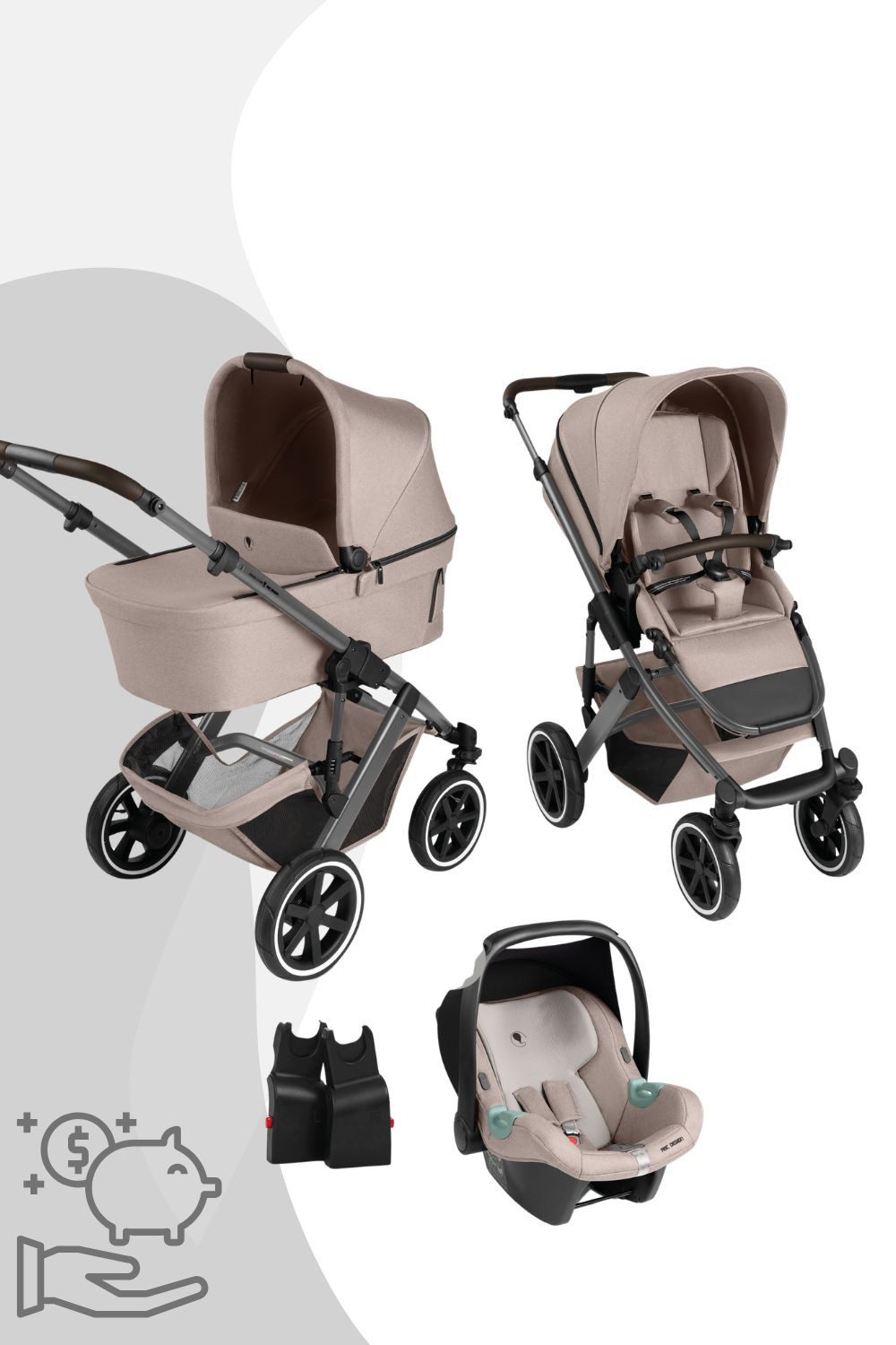 ABC Design Kombi-Kinderwagen Salsa 5 Air i3in1 Aktion inkl. Tulip Babyschale und Adapter