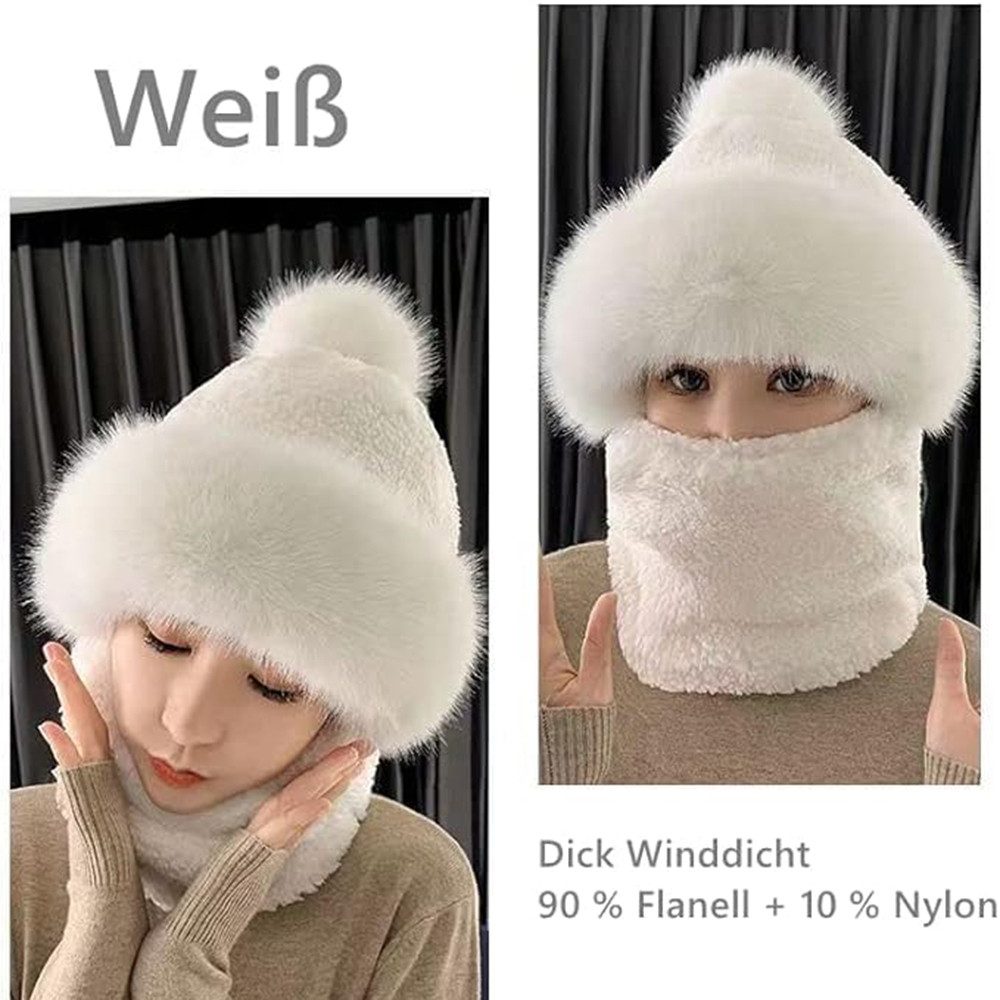 Coonoor Modeschal Damen Winter Winddichter Schal Hut 2 in 1 Frauen Schalmüt günstig online kaufen