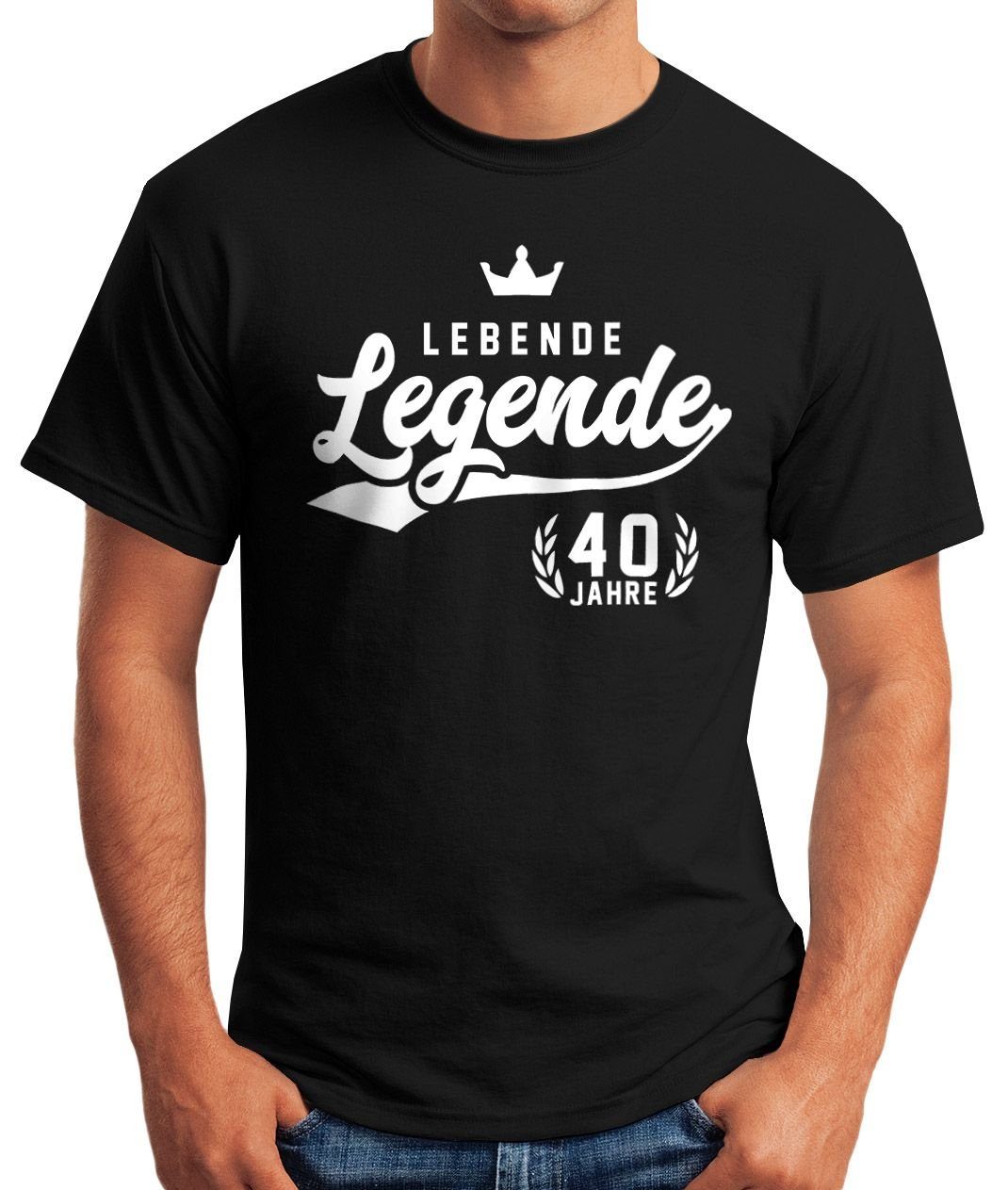 MoonWorks Print-Shirt Herren T-Shirt Lebende Legende 40. Geburtstag Athleti günstig online kaufen