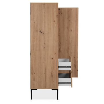 Homestyle4u Kommode Highboard Wohnzimmerschrank Kommode Holz (kein Set)