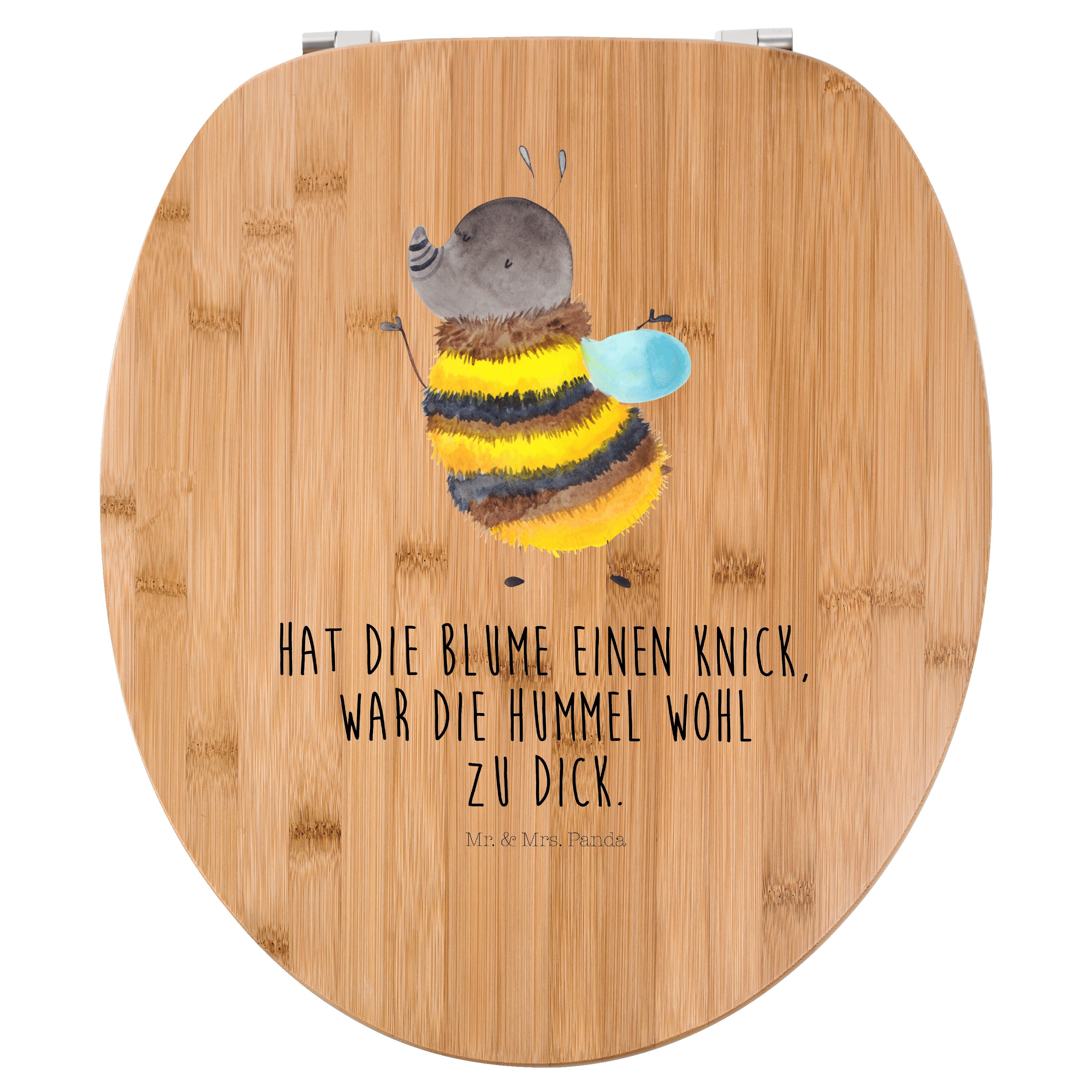 Mr. & Mrs. Panda WC-Sitz Hummel flauschig, Klodeckel, Transparent, mdf wc sitz, Klodeckel, Dec (Packung), Hummel klo deckel Toiletten-Sitz