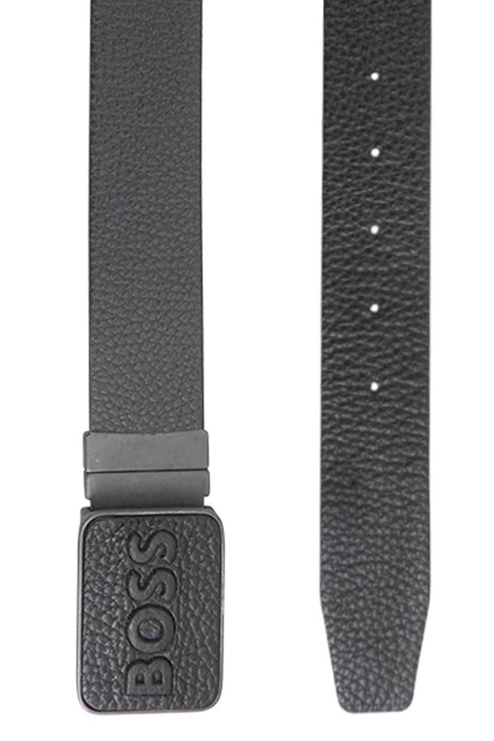 BOSS Ledergürtel Leder Schwarz Osem günstig online kaufen