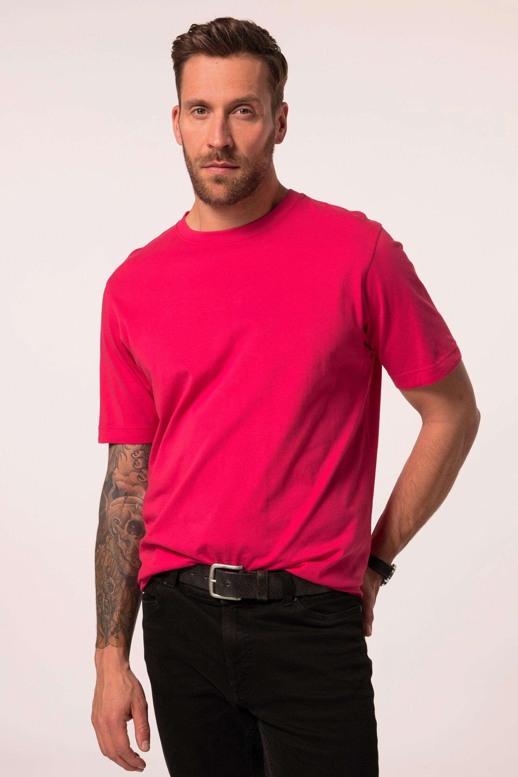 JP1880 T-Shirt T-Shirt Basic Rundhals gekämmte Baumwolle