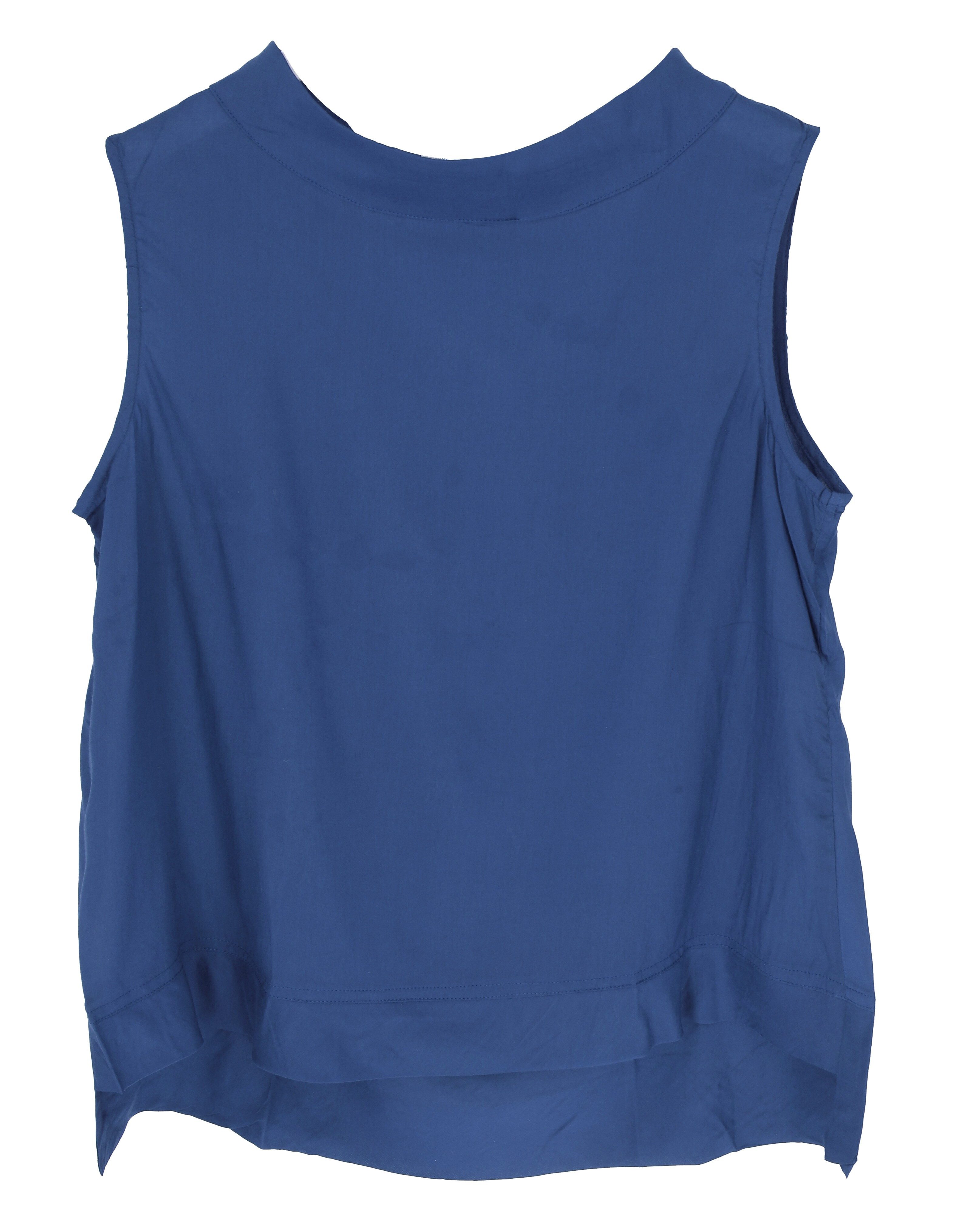 Guru-Shop Longbluse Luftiges Boho Blusentop, Basic Sommertop - blau alterna günstig online kaufen