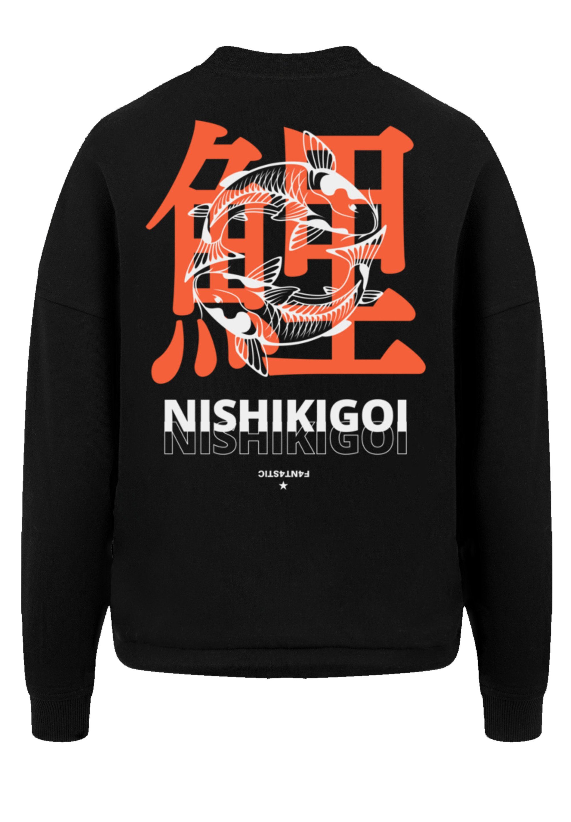 Japan Print schwarz Nishikigoi Sweatshirt Koi F4NT4STIC