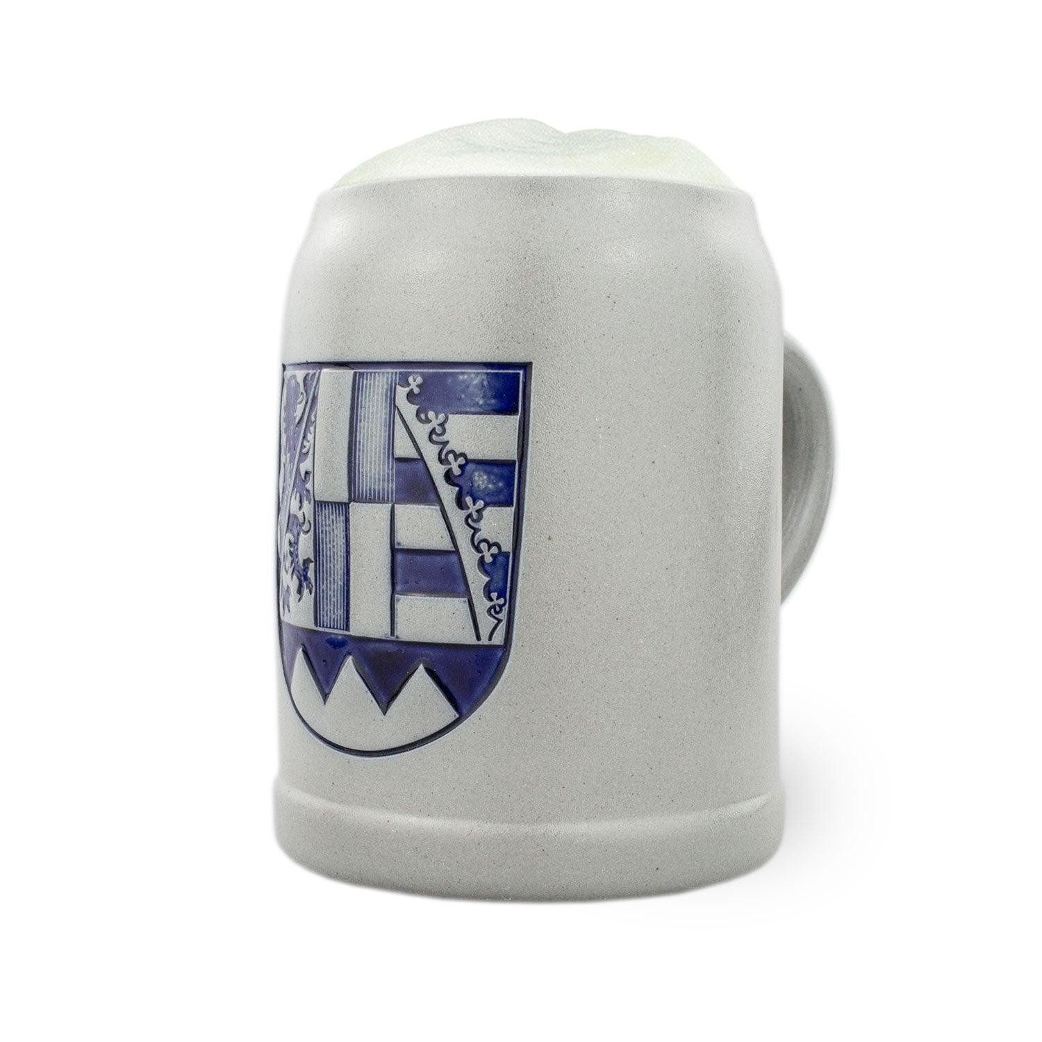 Bavariashop Bierkrug PREMIUM Bierkrug "Oberfranken" • Bierkrug mit Wappen • 0,5 Liter, Steinzeug