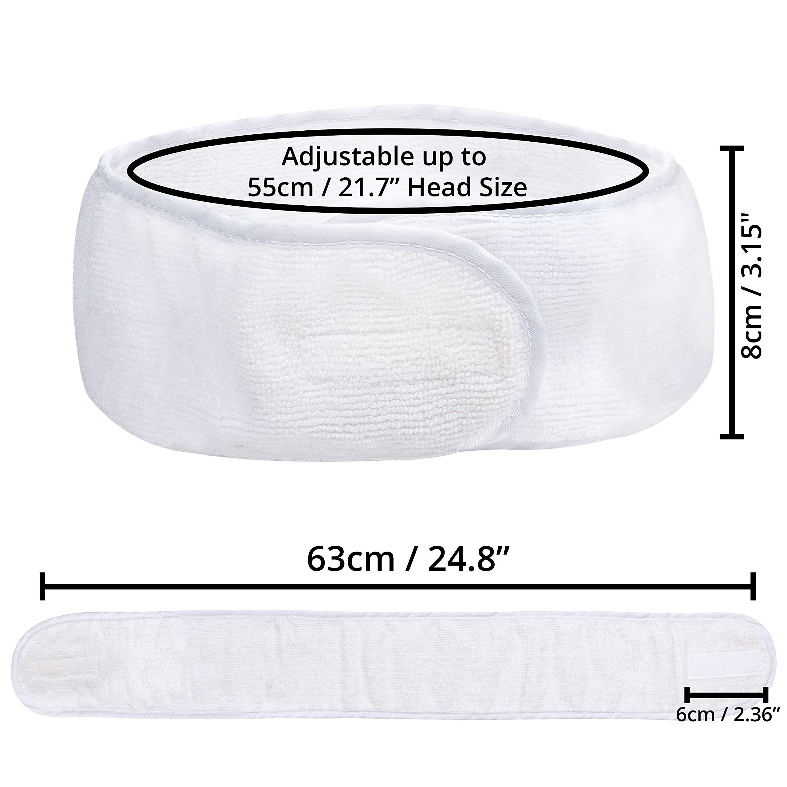 Belle 10 White Terry Cloth Haarband Terry - Hairbands Vous Headband Cloth White Hairbands Makeup, - 10 for Headband