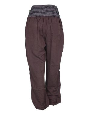 Vishes Haremshose Chino Haremshose mit dehnbarem gestreiften Bund Ethnohose, Festivalhose