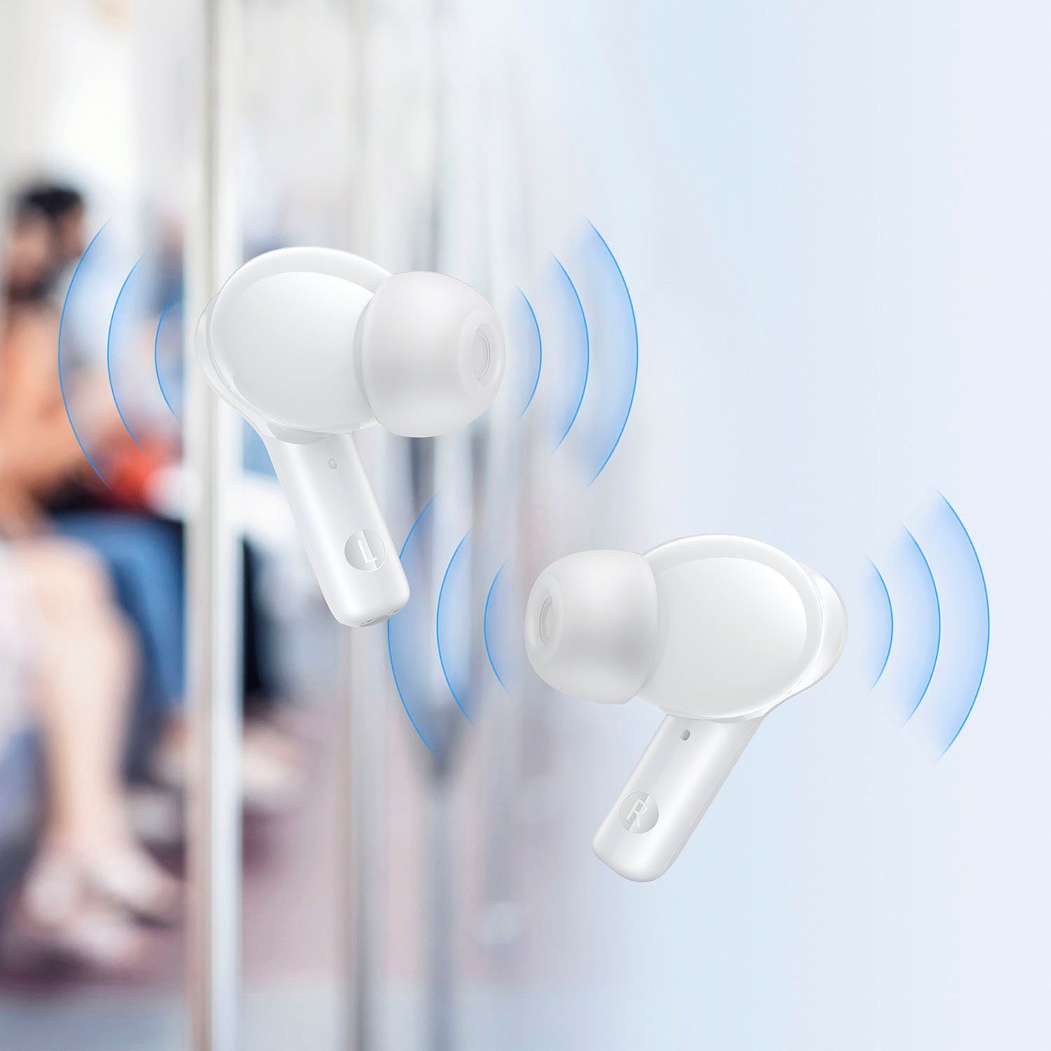 Anker SOUNDCORE (ANC), 3i (Active Noise Cancelling Bluetooth, White Headset Freisprechfunktion, HFP) Note Rauschunterdrückung, Transparenzmodus