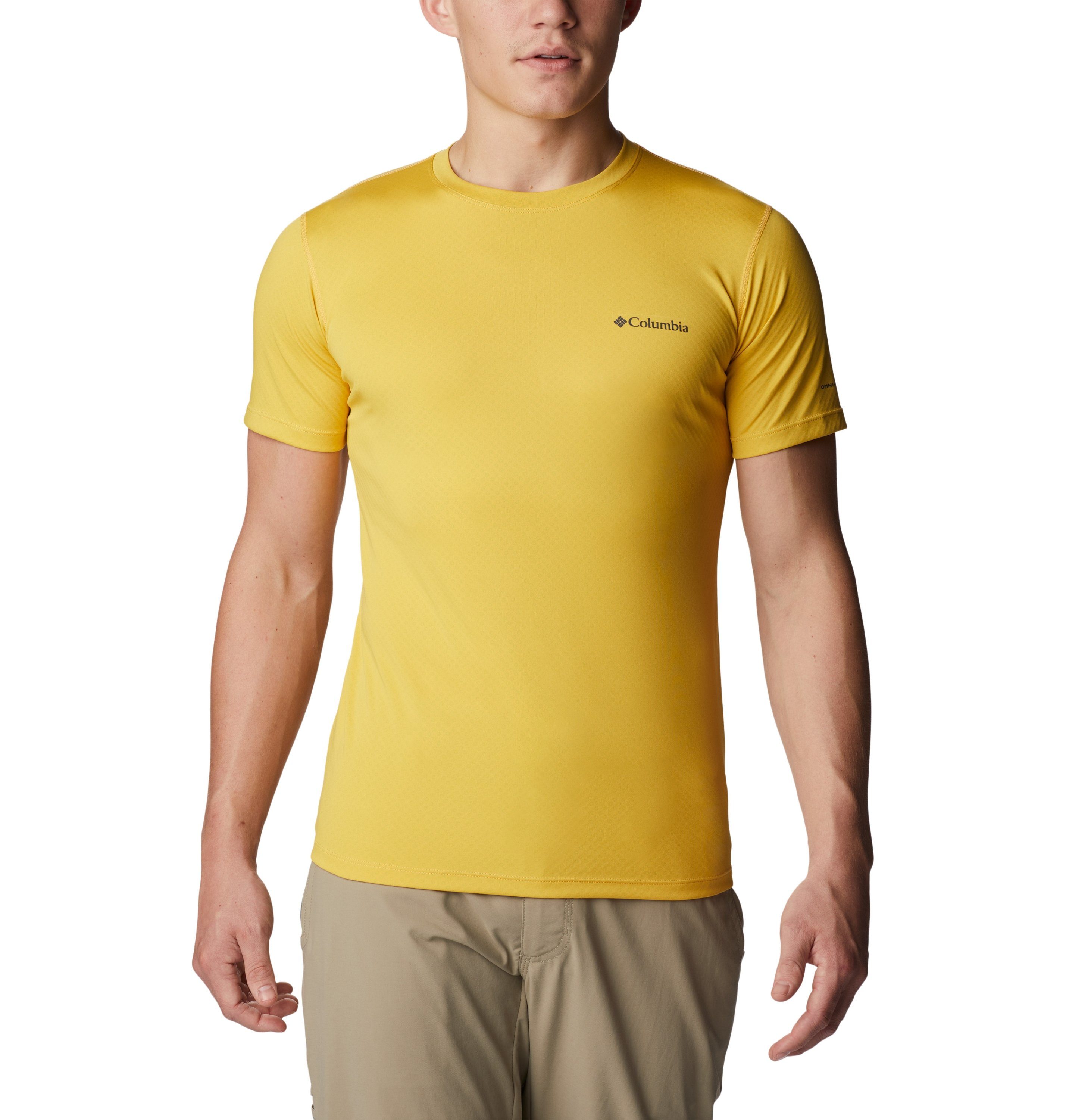 Columbia T-Shirt Columbia Herren Zero Rules Short Sleeve Shirt Golden Nugget, Ancient Fossil