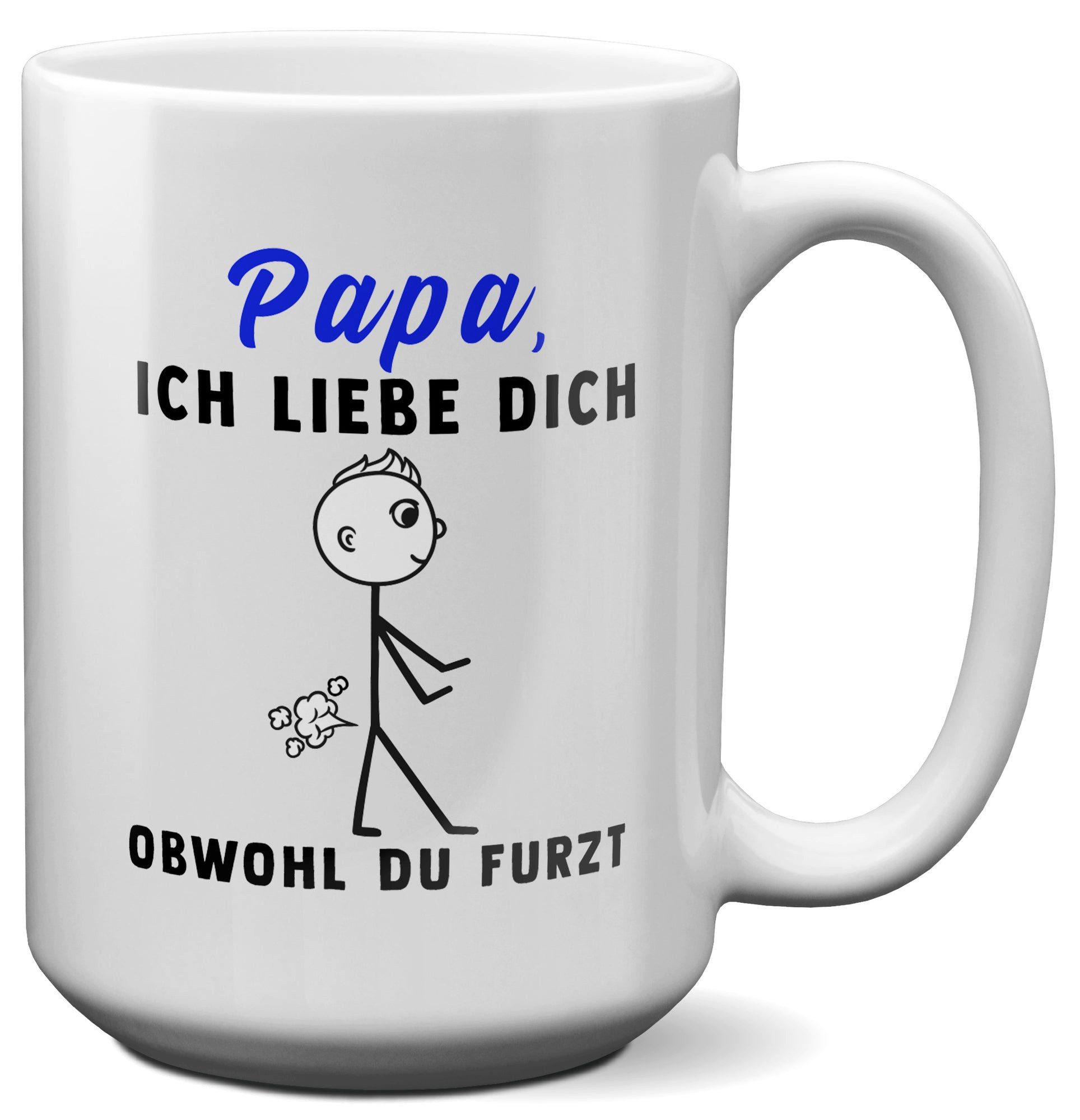 22Feels Tasse Papa Geschenk Liebe Dich Vatertag Vater Geburtstag Weihnachten Papi, Keramik, XL, Made In Germany, Spülmaschinenfest