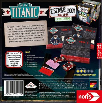 Noris Spiel, Erweiterungsspiel, Escape Room: Panic on the Titanic, ; Made in Germany