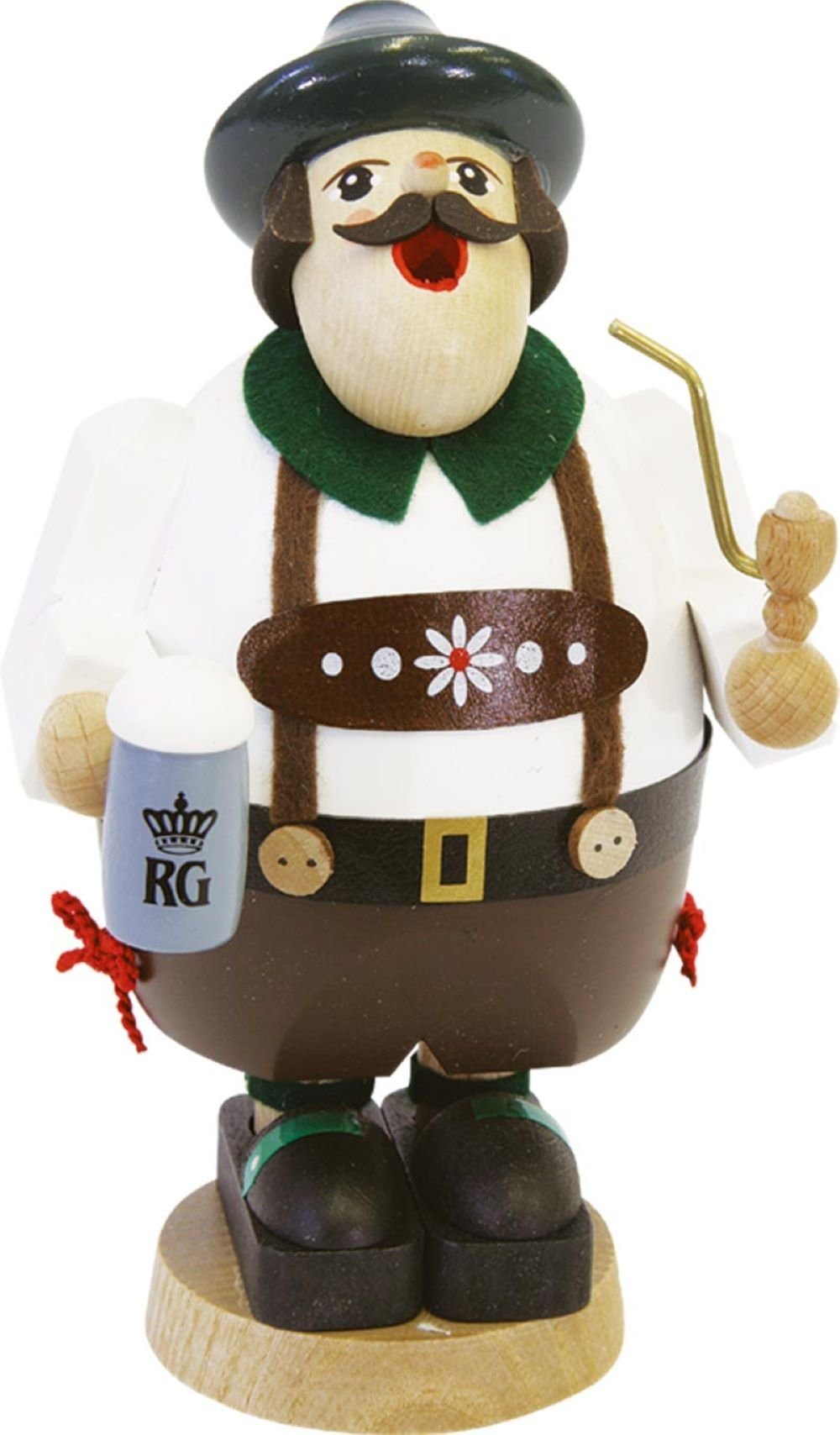 Richard Glaesser Фигурка курильщик Rauchmann Bayer, Höhe ca. 17 cm, Handwerkskunst aus dem Erzgebirge