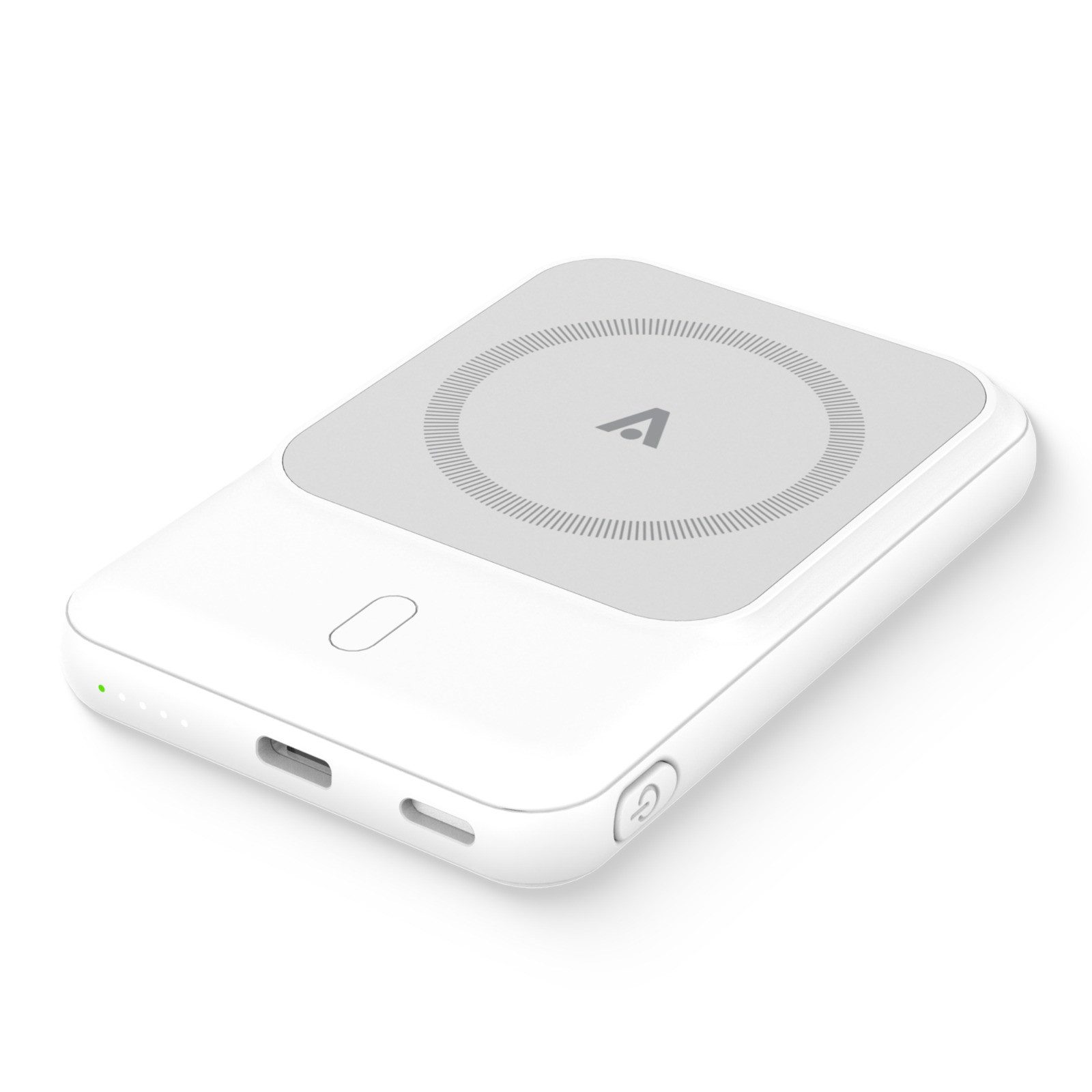 alkaya. Powerbank 5.000 mAh: Induktives Laden, Ports, kompatibel mit MagSafe Powerbank 5000 mAh, LED-Anzeige, Schnellladefunktion