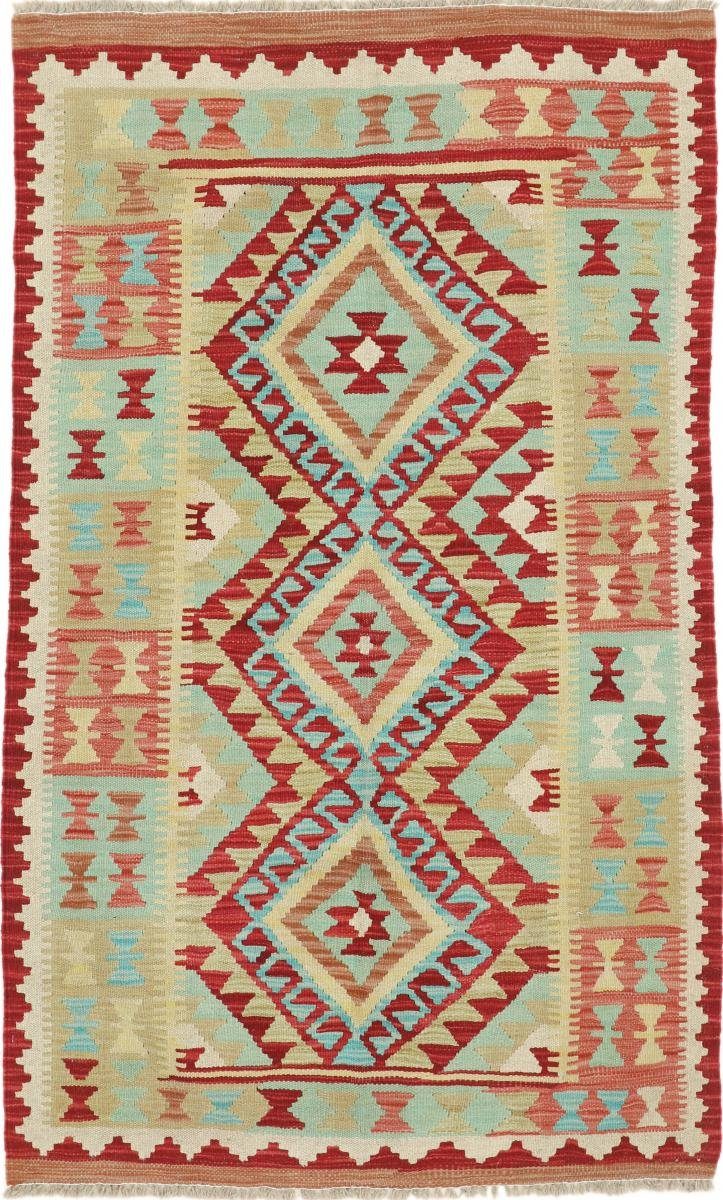 Orientteppich Kelim Afghan 97x161 Handgewebter Orientteppich, Nain Trading, rechteckig, Höhe: 3 mm