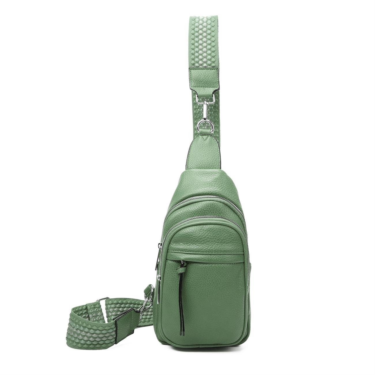 ITALYSHOP24 Schultertasche Damen Sling-Tasche Crossbody Brusttasche günstig online kaufen