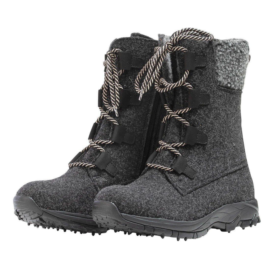 Riekko GTX (Wollfilz, Spike-Sohle, wasserdicht, extrem warm) grau Winterstiefel