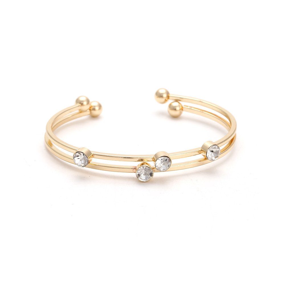 Invanter Bettelarmband Personalisierte Open Ring Diamant Armband Set für Frauen, Weihnachtsgeschenke für Frauen , inkl Geschenktasche