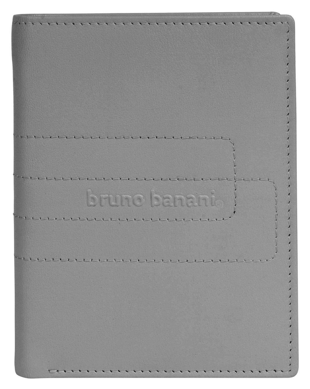 Bruno Banani Geldbörse, echt Leder grau