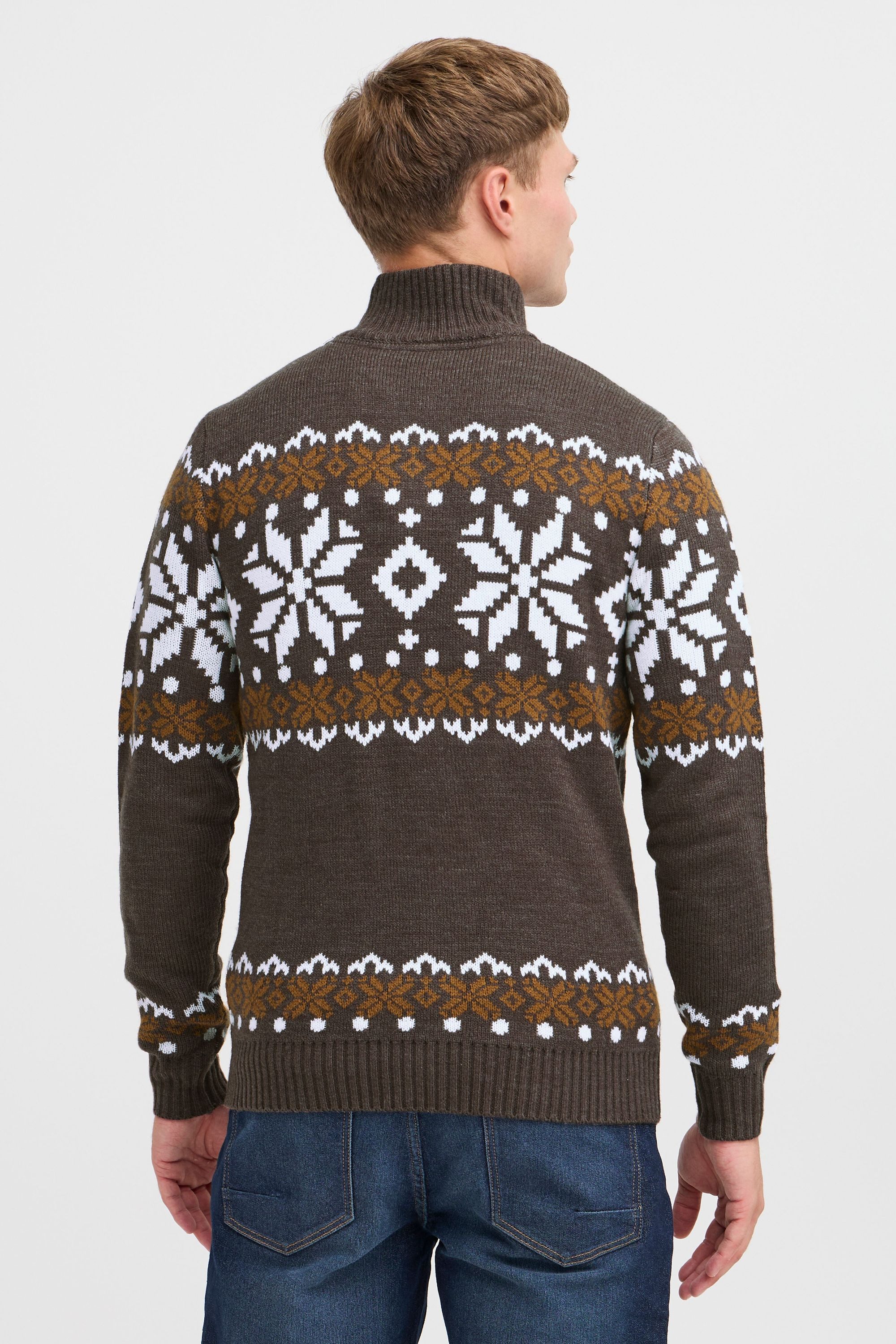 !Solid Troyer SDNorwin Strickpulli mit Norweger Strickmuster