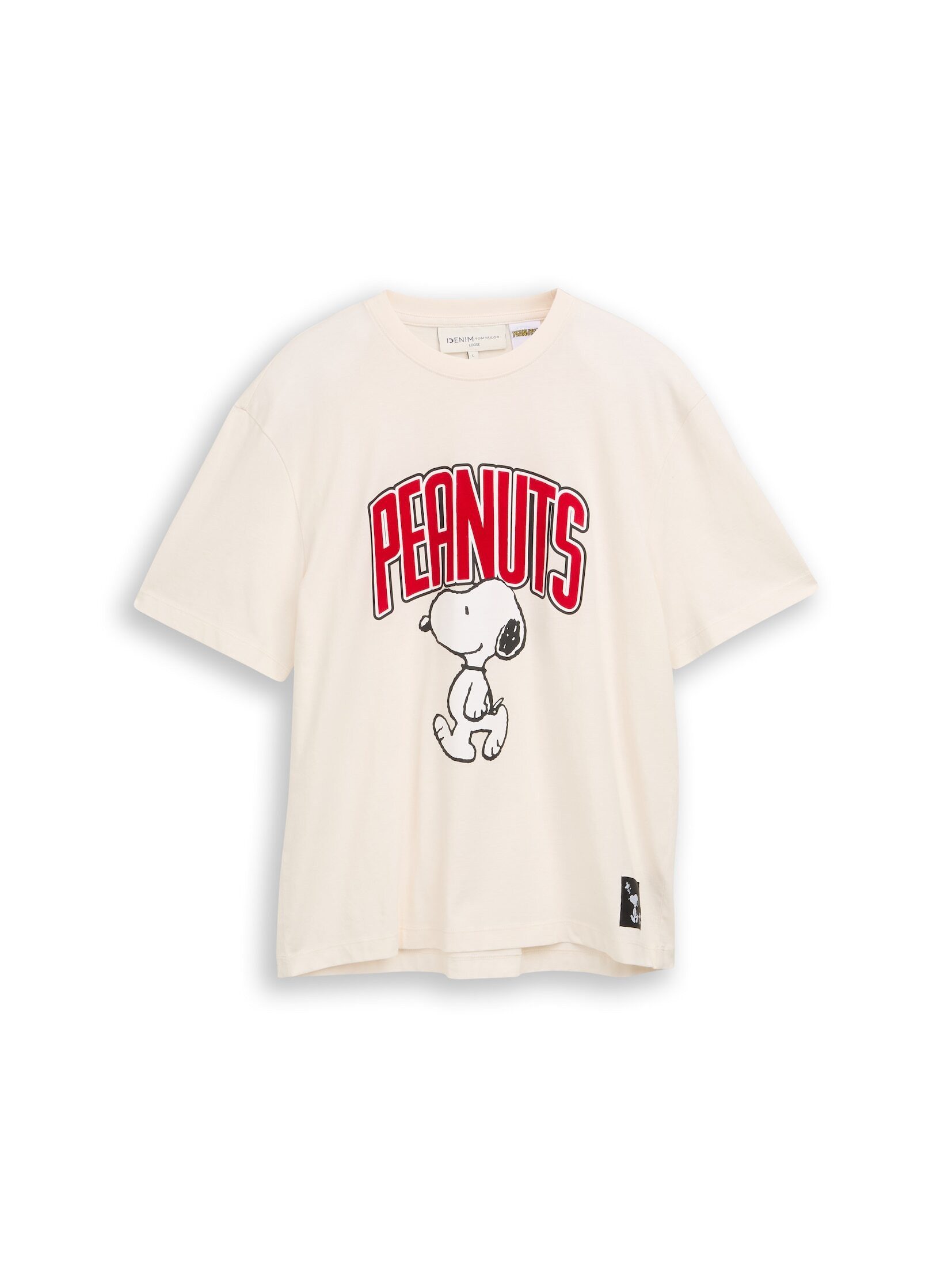 TOM TAILOR Denim T-Shirt T-Shirt (im Einserpack) Relaxed Fit T-Shirt mit Snoopy-Print