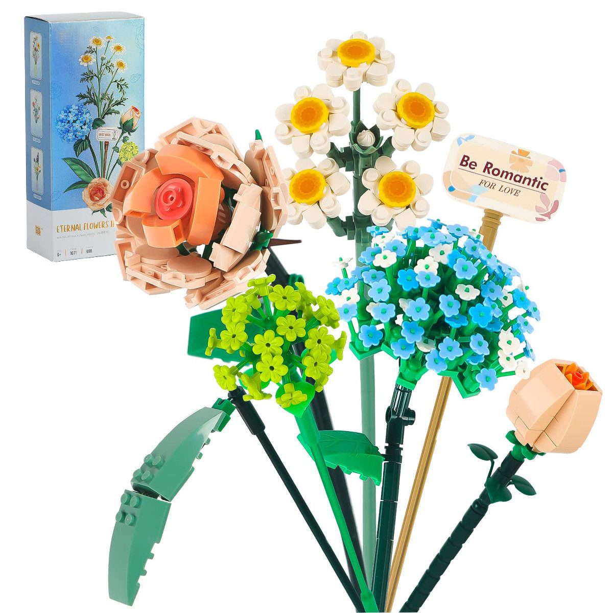 Kunstblumenstrauß Bouquet Building Set 680PCS Spielbausteine günstig online kaufen