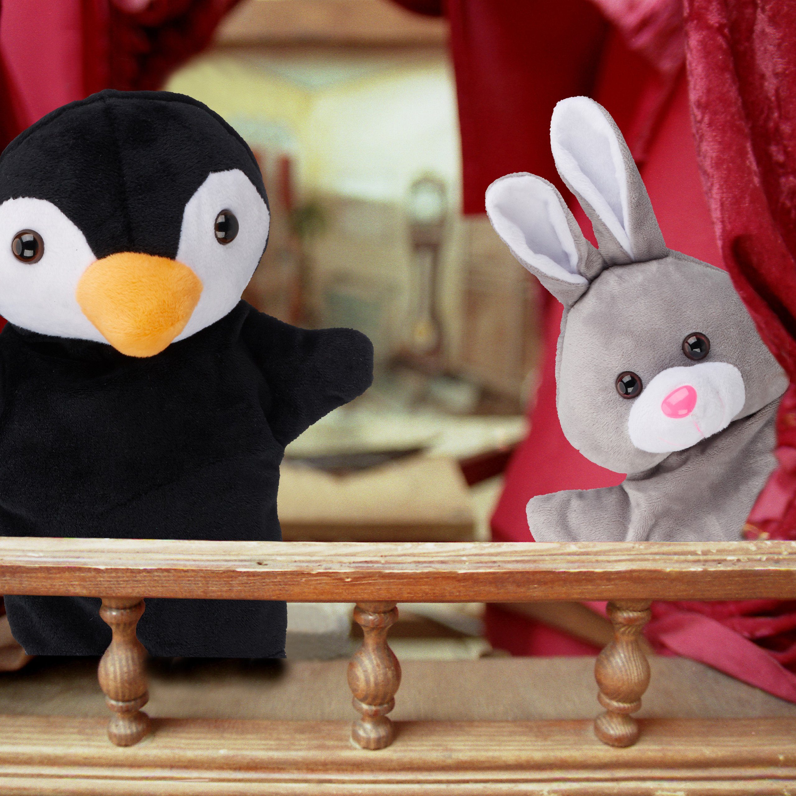 relaxdays Handpuppe Tier Set für Kind