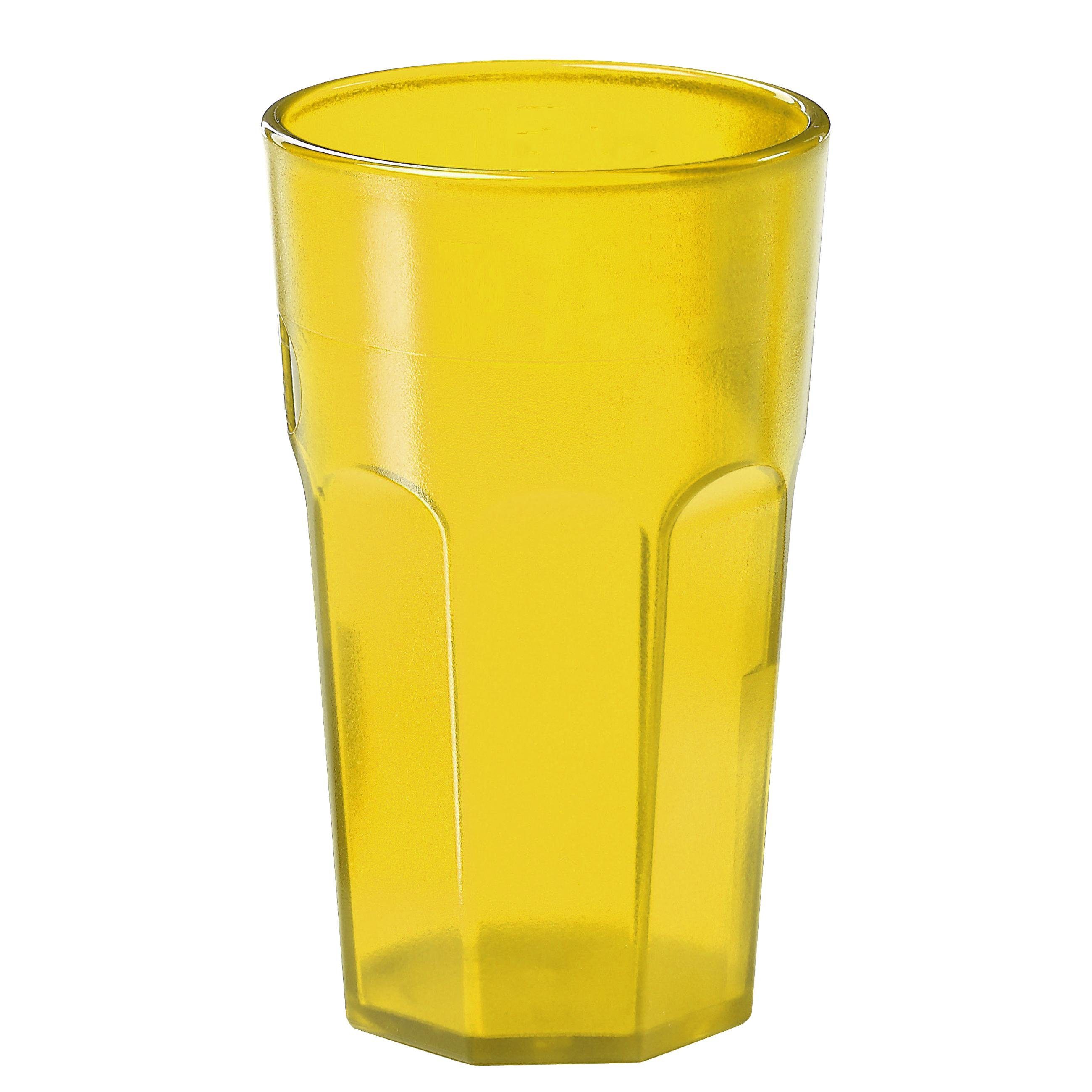mehrweg.pro Mehrwegbecher Trinkbecher "Caipi", Kunststoff, (Sparset, 1-tlg., 1) trend-gelb PS