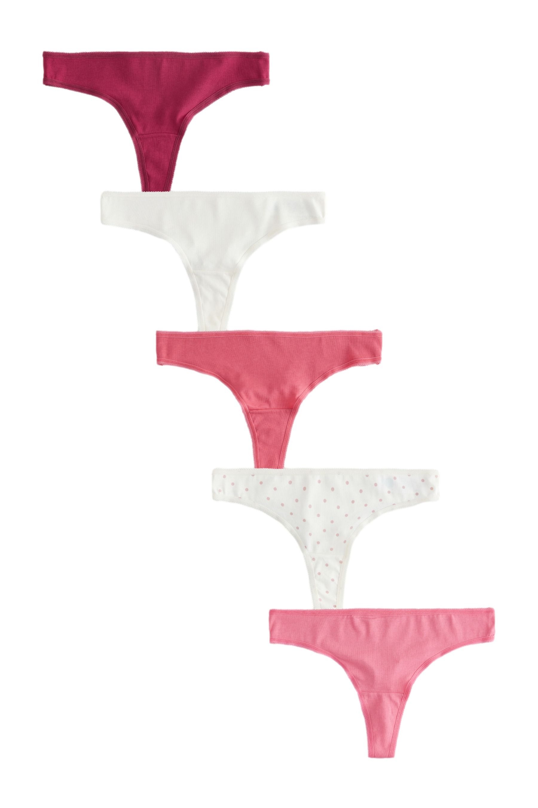 String Slips im 5er-Pack, Tanga