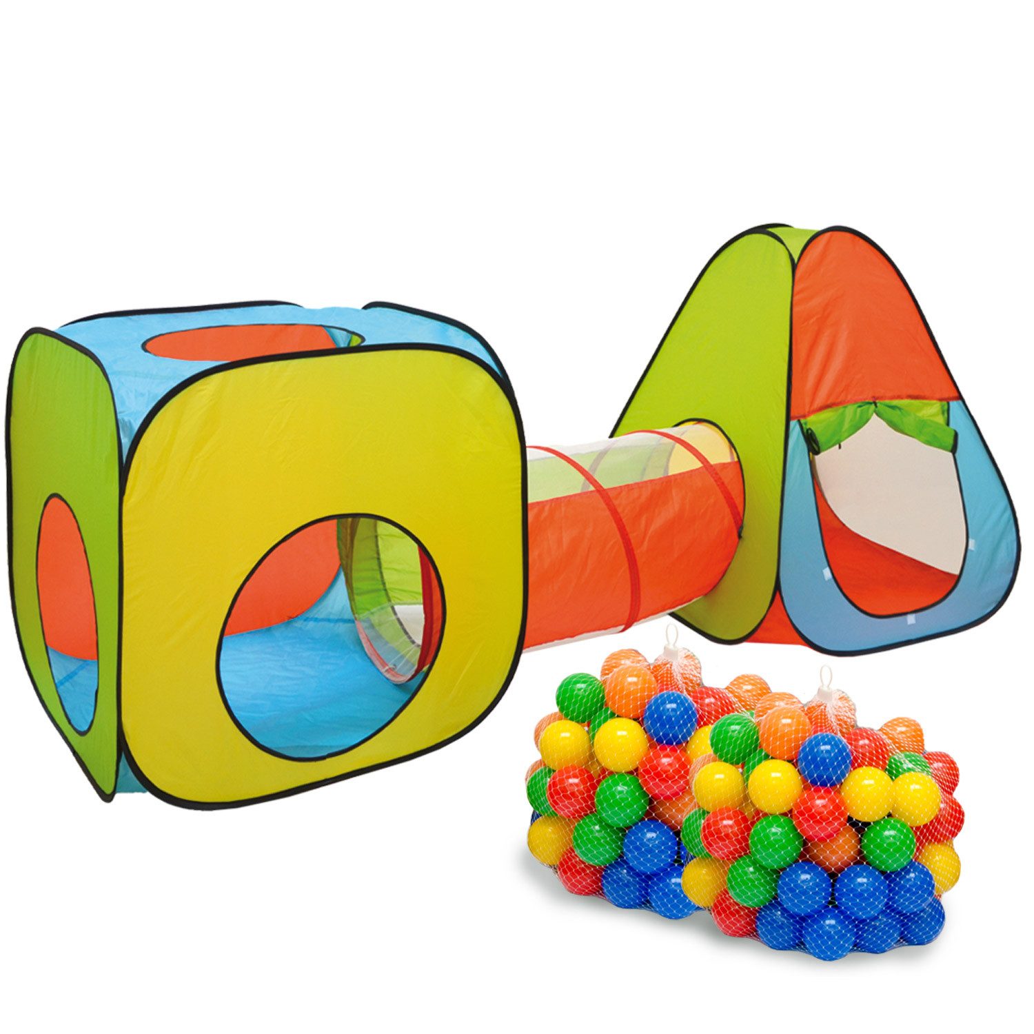 Spielzelt Kinder Spielzelt Set mit 200 Bällebad Bällen - Tunnel Kinderzelt