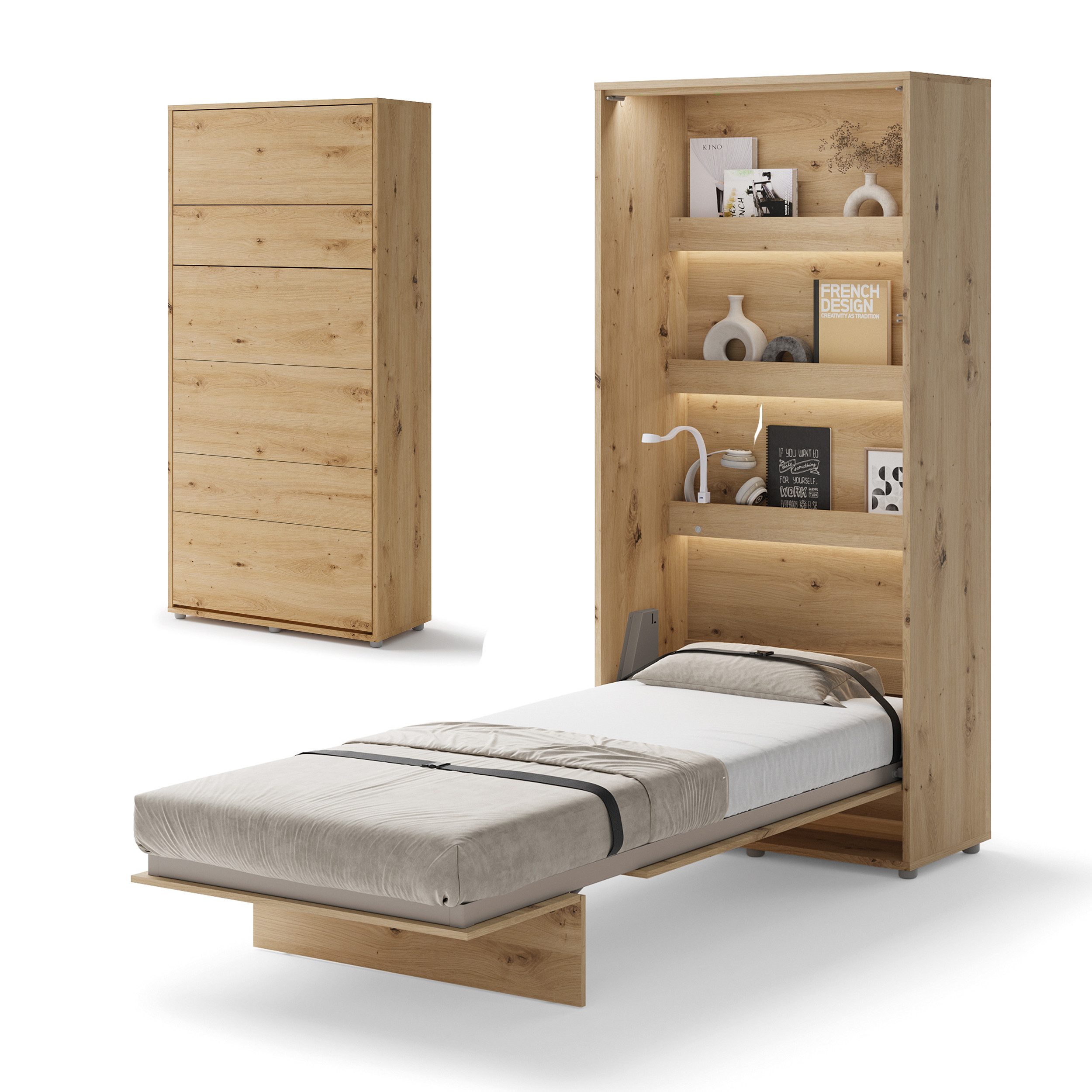 Compleo Schrankbett Vertical Wandklappbett Lenart Bed günstig online kaufen
