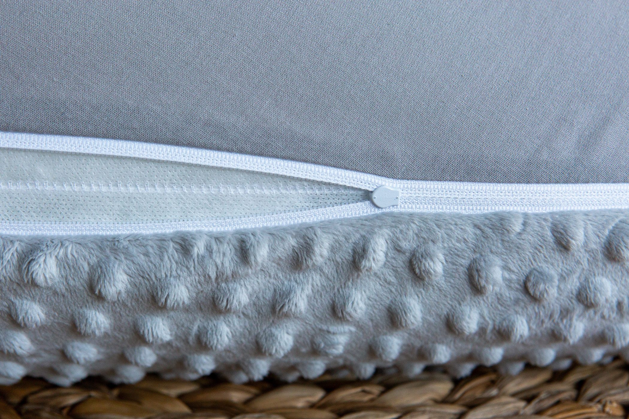 Loolay Seitenschläferkissen BEIGE Baumwolle/ MINKY Schwangerschaftskissen Stillkissen M/L o. L/XL, WEICH oder EPS Kügelchen Füllung; 170 oder 190 cm SIZE-Standard, Stillkissen + Kissenbezug abnehmbar mit Reißverschluss!, LOOLAY® 100% Europäische Stoffe und Kleinserien-Nähen! TOP Geschenk!