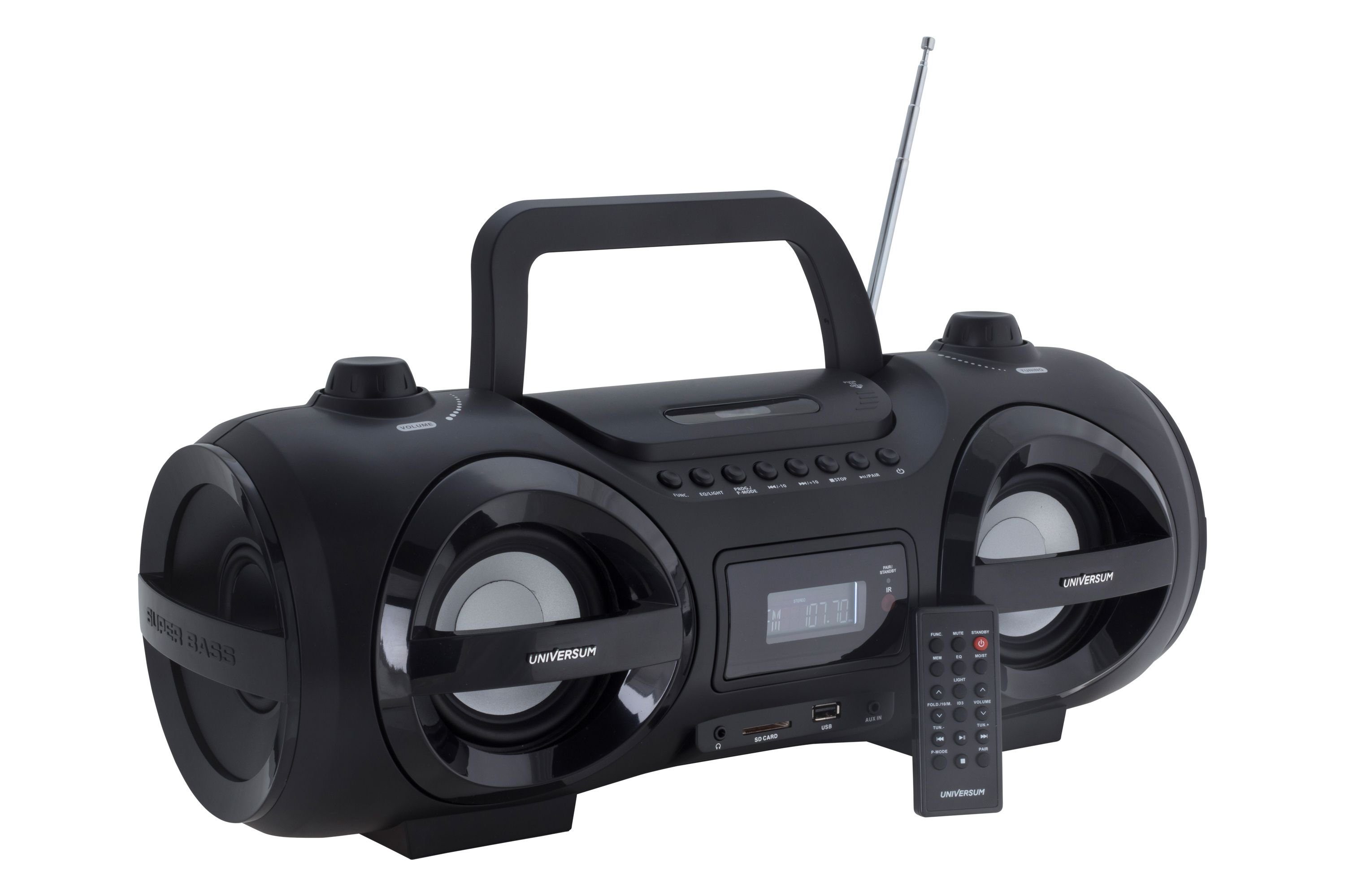 UNIVERSUM* BB 500 CD-Player (Boombox mit Radio, CD, MP3, Bluetooth, USB, AUX, Disco LED) – Bild 4 von 5