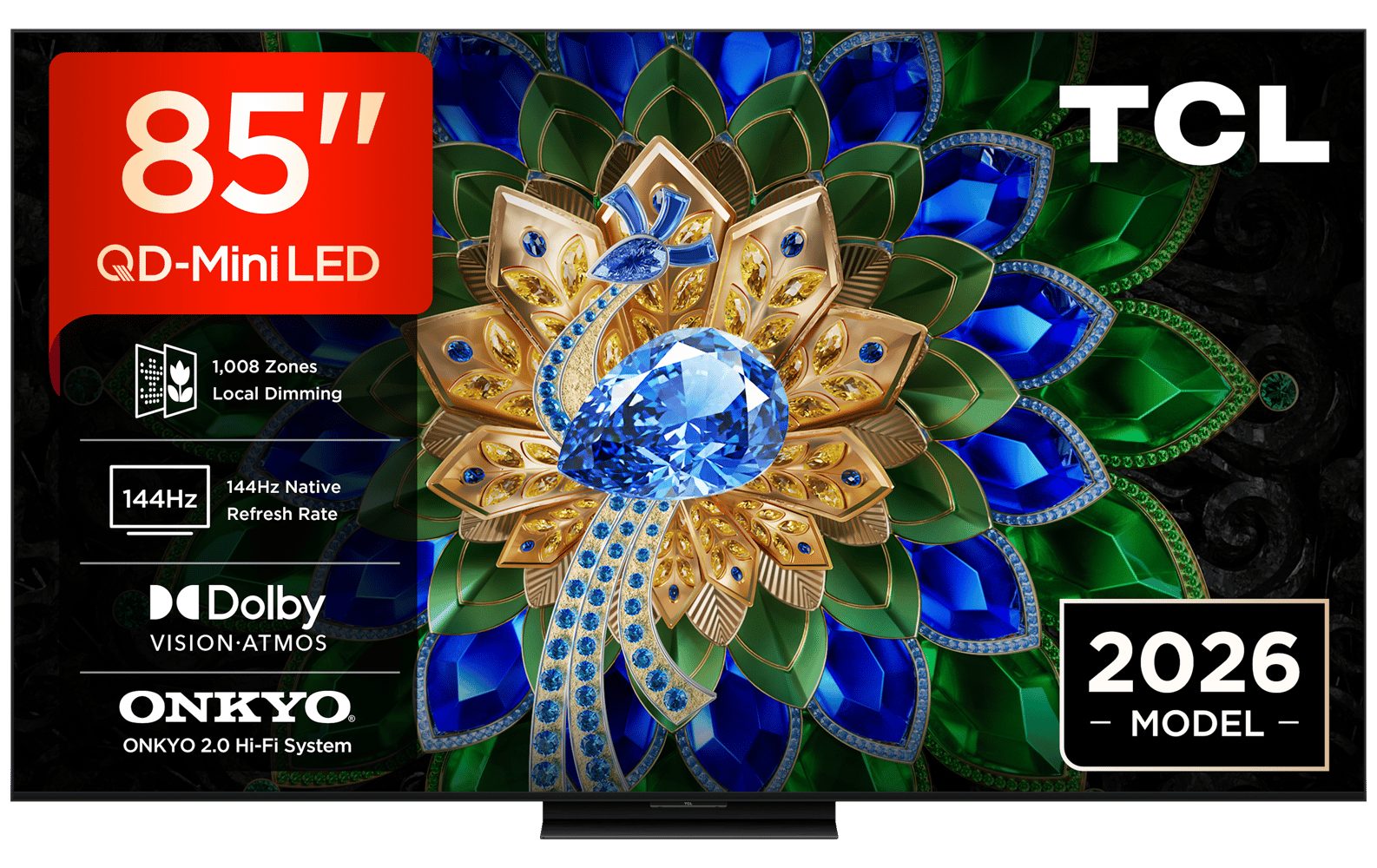 TCL 85A400UX1 QLED Mini LED-Fernseher (85 Zoll, 4K Ultra HD)