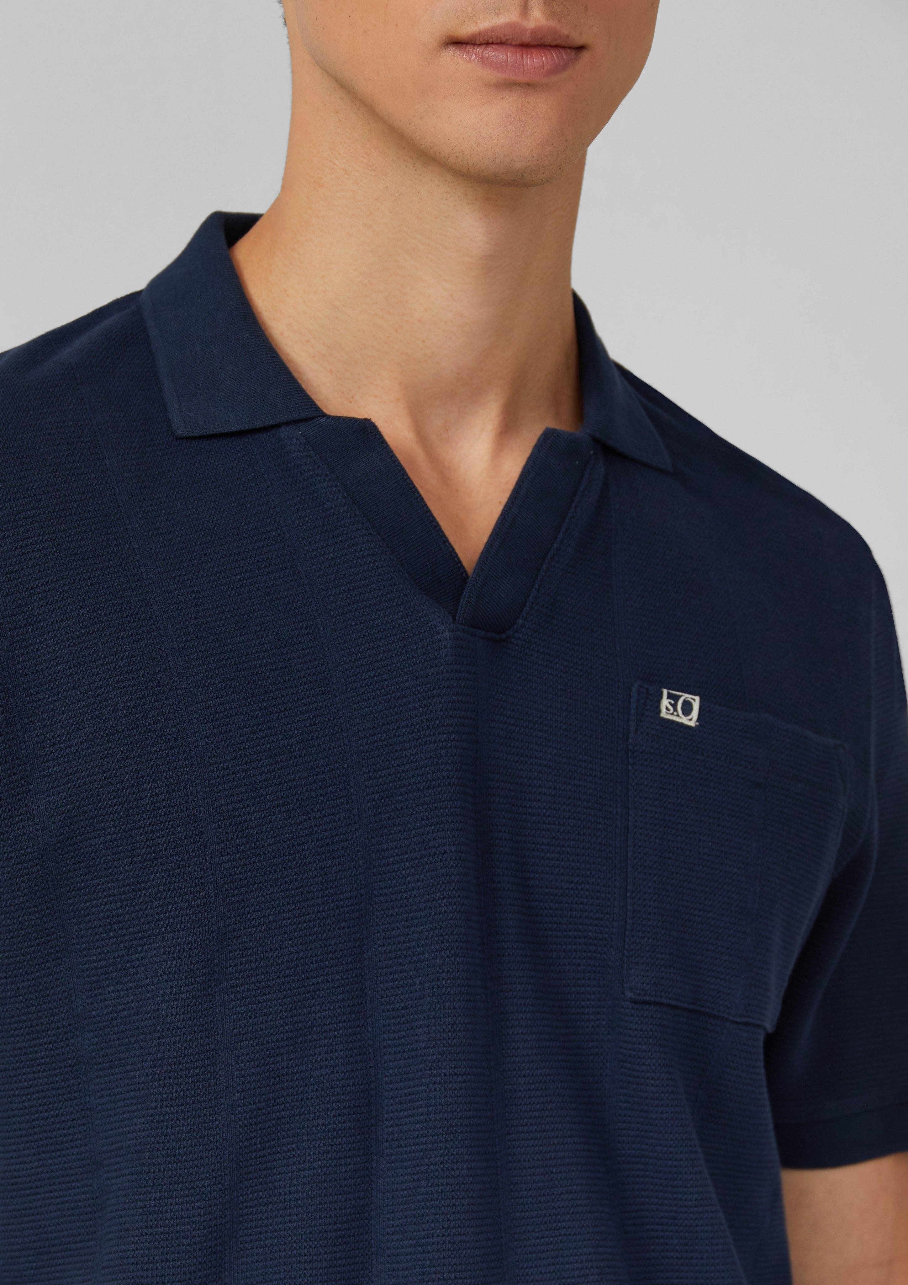 s.Oliver Kurzarmshirt Poloshirt mit Struktur-Streifen und günstig online kaufen