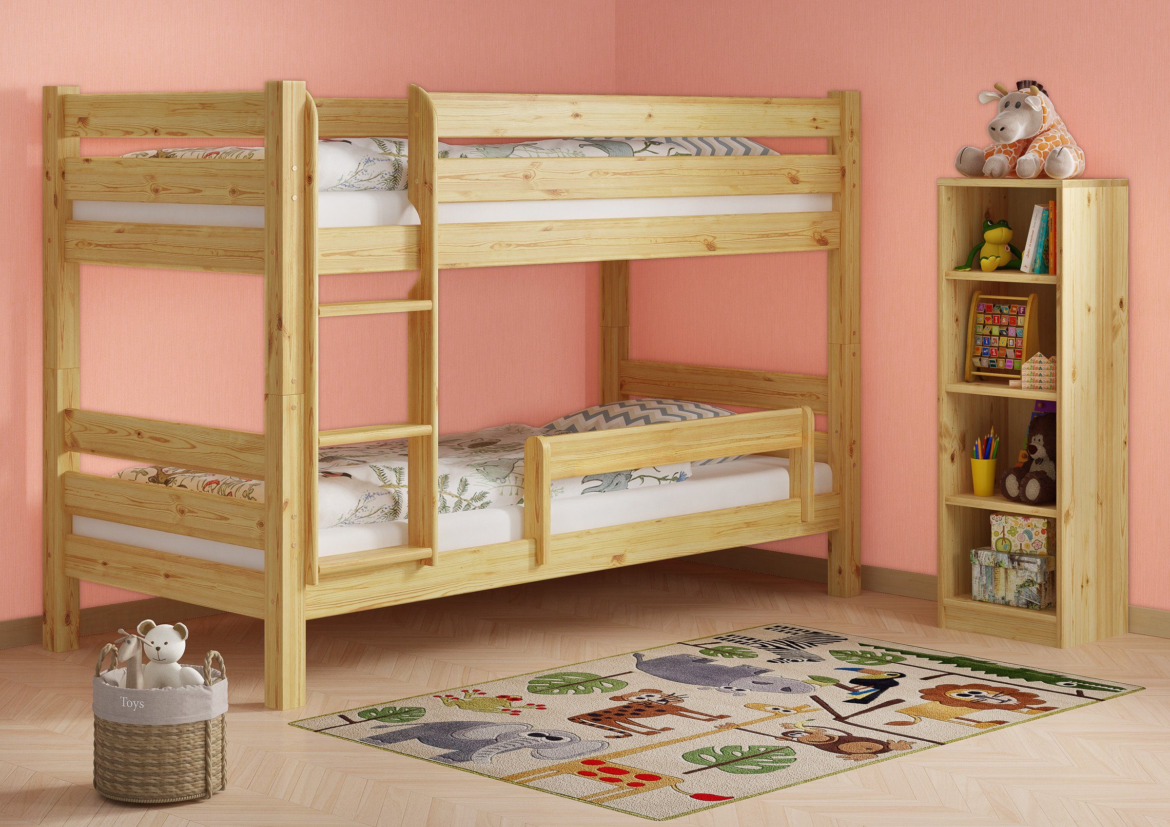ERST-HOLZ Bettschutzgitter Kindersicherung Rausfallschutz für Model 60.11-15 Kiefer