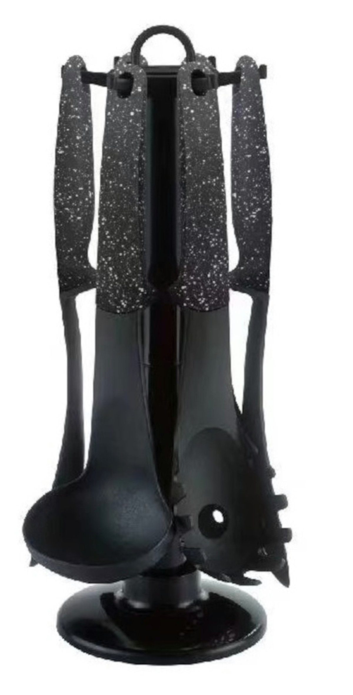 Cheffinger Topf-Set Cheffinger Kochbesteck Küchenhelfer Set 7-teilig, Schwarz