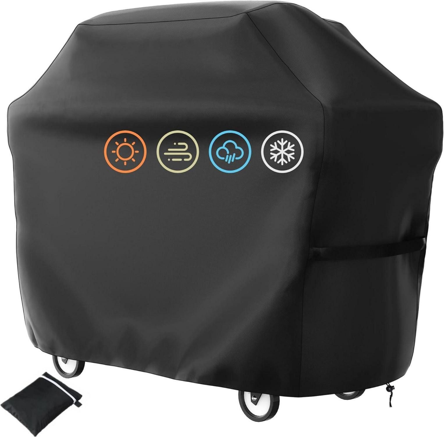 Grillabdeckhaube Grillabdeckung 145x61x117cm Wasserdicht mit Kordelzug & Tasche
