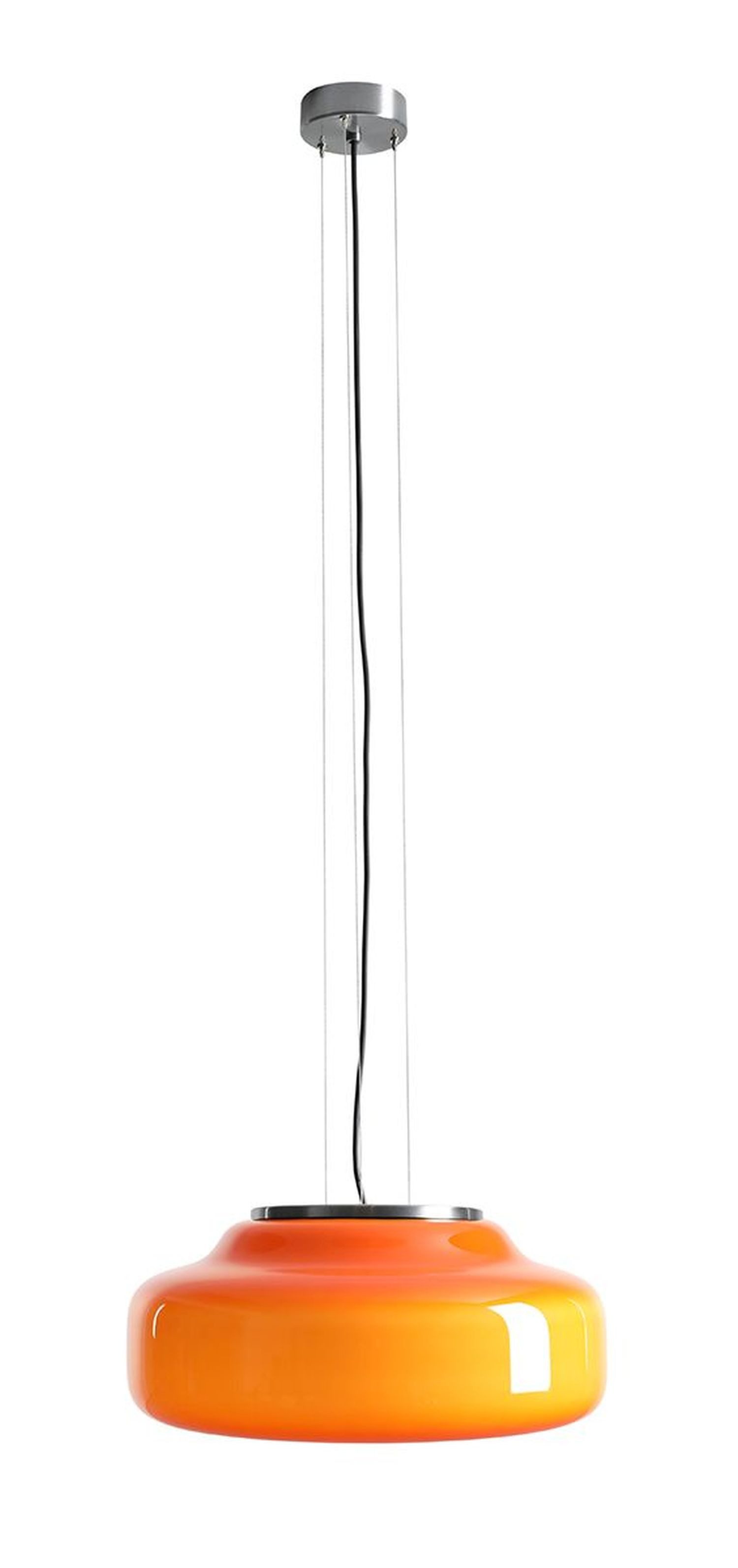 Licht-Erlebnisse Pendelleuchte ERAN, Glas Metall GX53 Ø 395 cm rund H: max. 220 cm Orange Modern