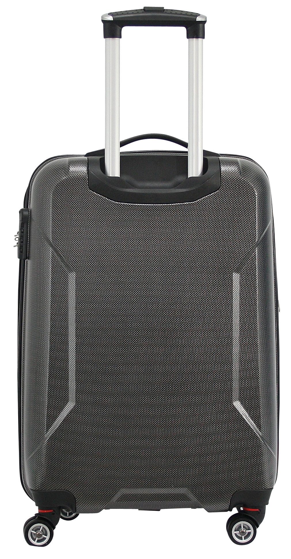 QTC Handgepäckkoffer DUBAI Reisekoffer Trolley Zwillingsrollen 100% Polycarbonat, Stylisches Design