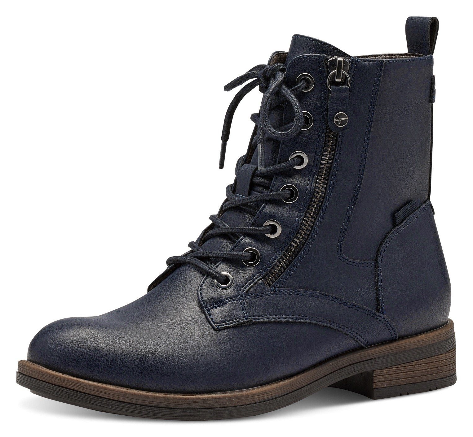 SHAE modischem navy Schnürboots mit Zierreißverschluss Tamaris