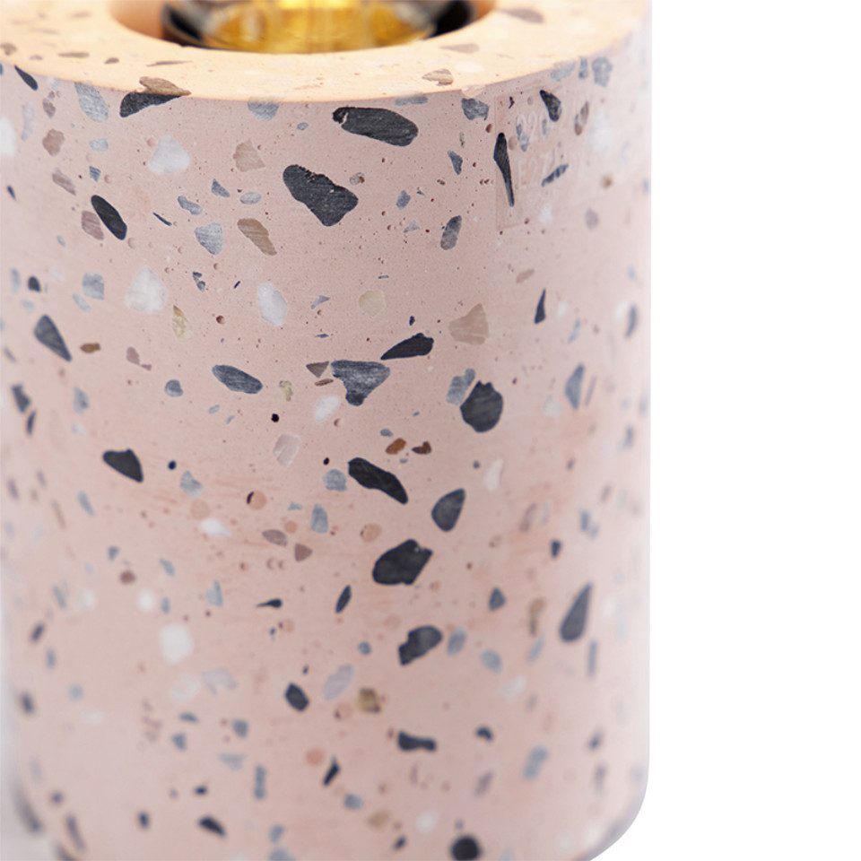 Qazqa Tischleuchte Baranda, ohne Leuchtmittel, E27, Rosa, Design, Stein/Bet günstig online kaufen