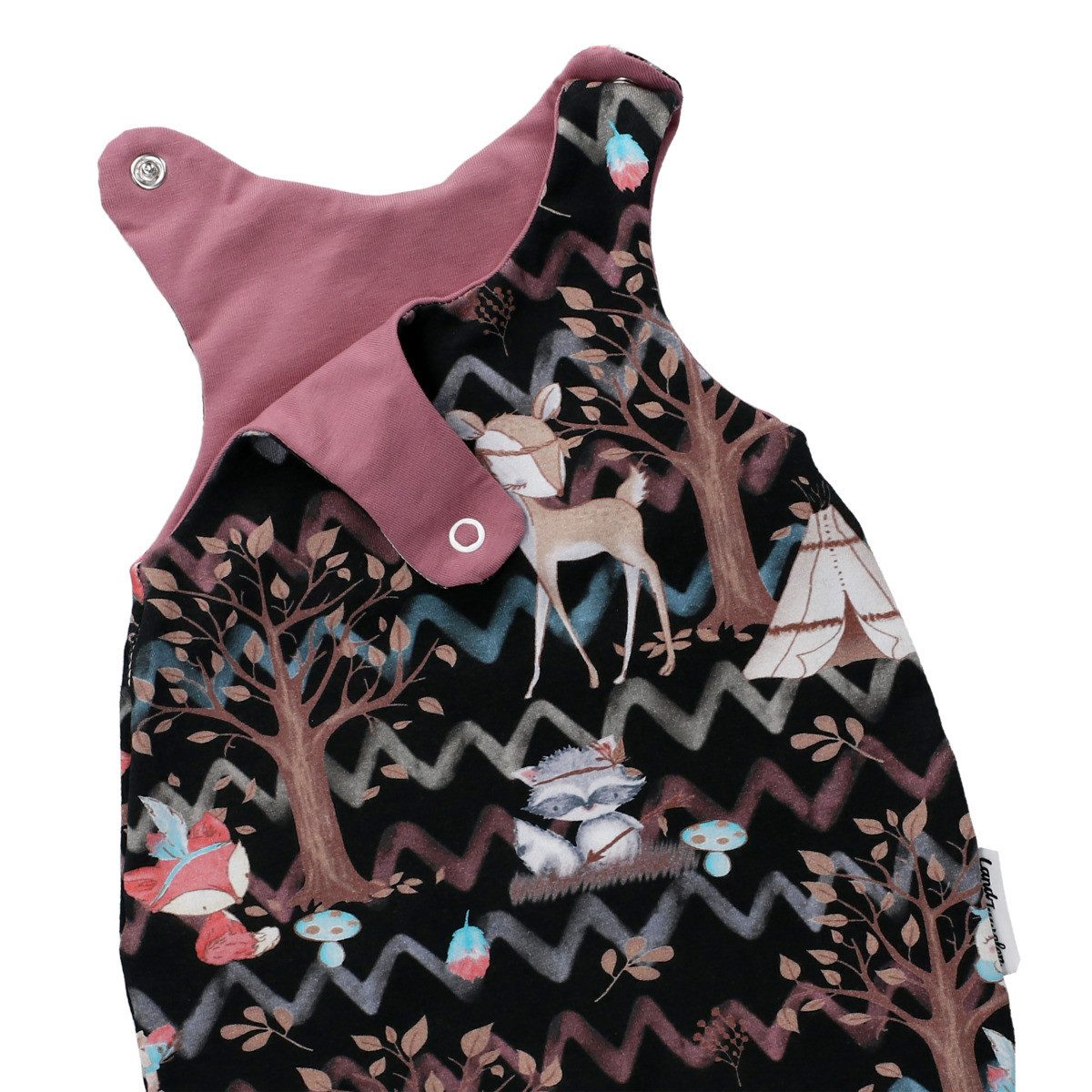 Land-Juwelen Strampler Handmade Waldtiere Mädchen Einteiler, Overall, Babyanzug, Babyoverall, Babyanzug