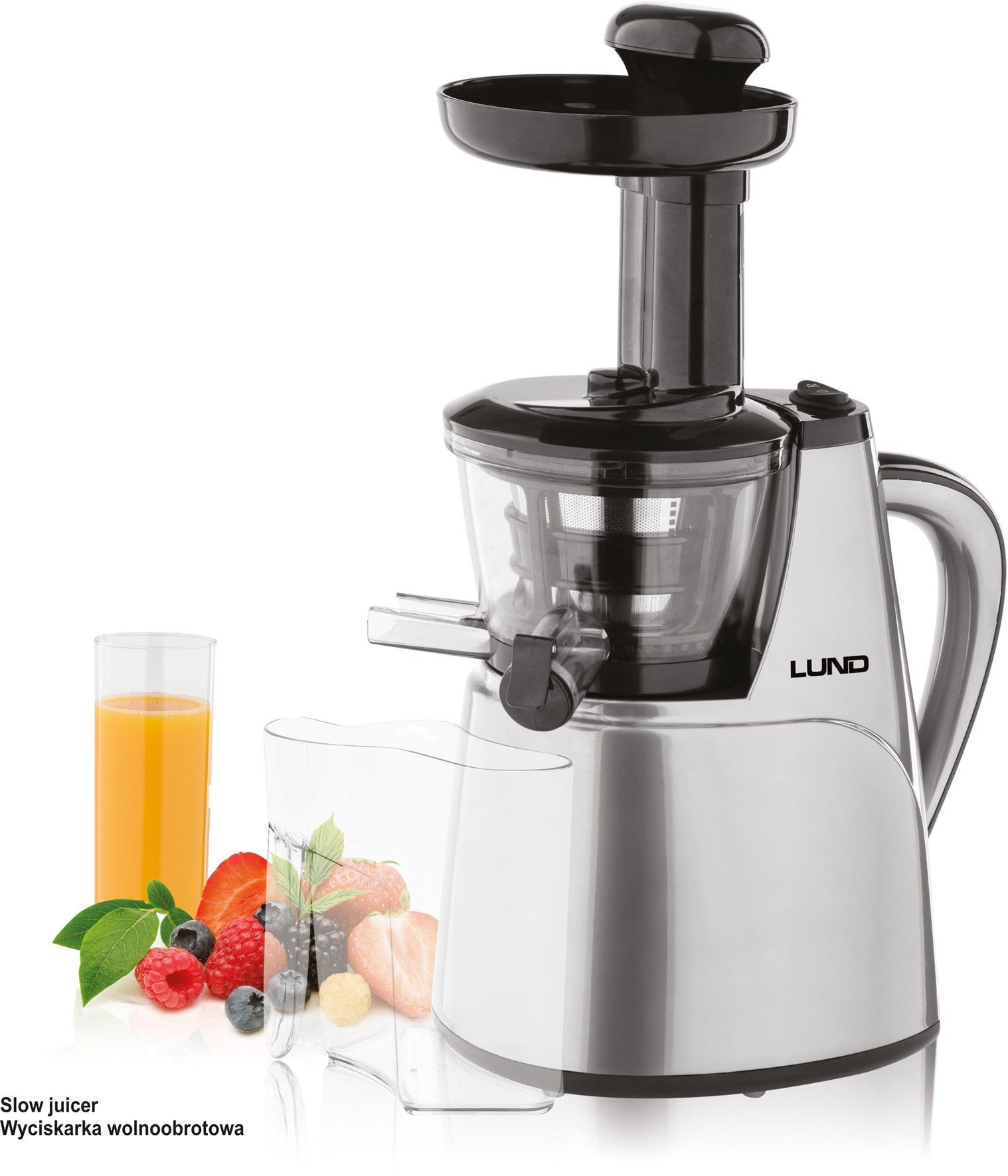 Lund Slow Juicer Entsafter Slow Juicer 150W Silber mit 3 Filtern und Zubehör, 150 W